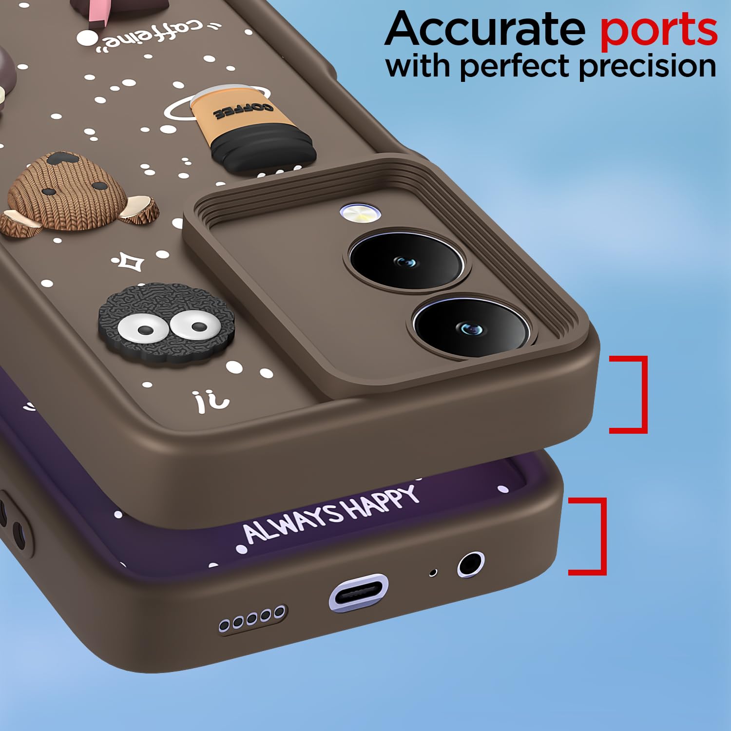 Brown mobile back cover for Vivo Y17s/Y28/3D – Pikkme – photo 4