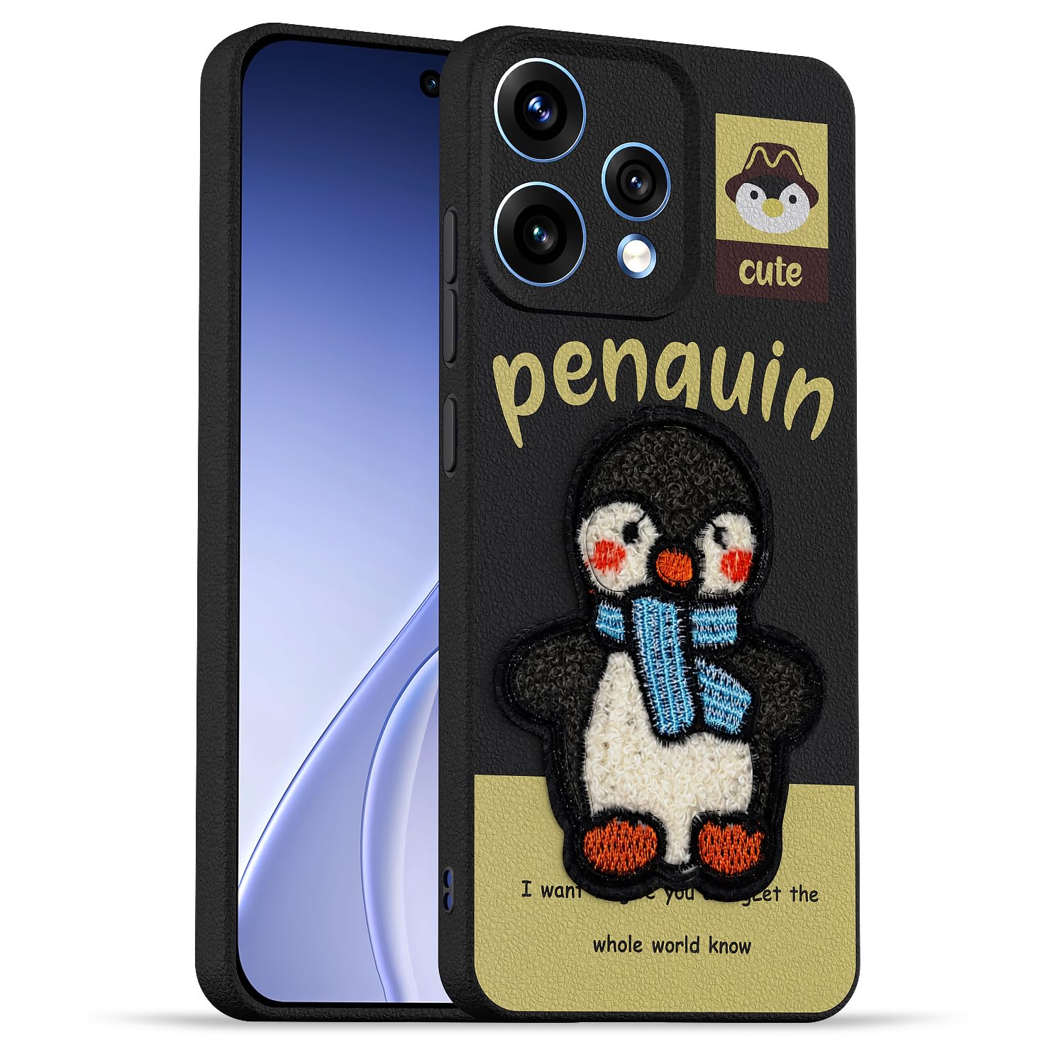 Oppo Reno 15 5G mobile back cover in black by Pikkme