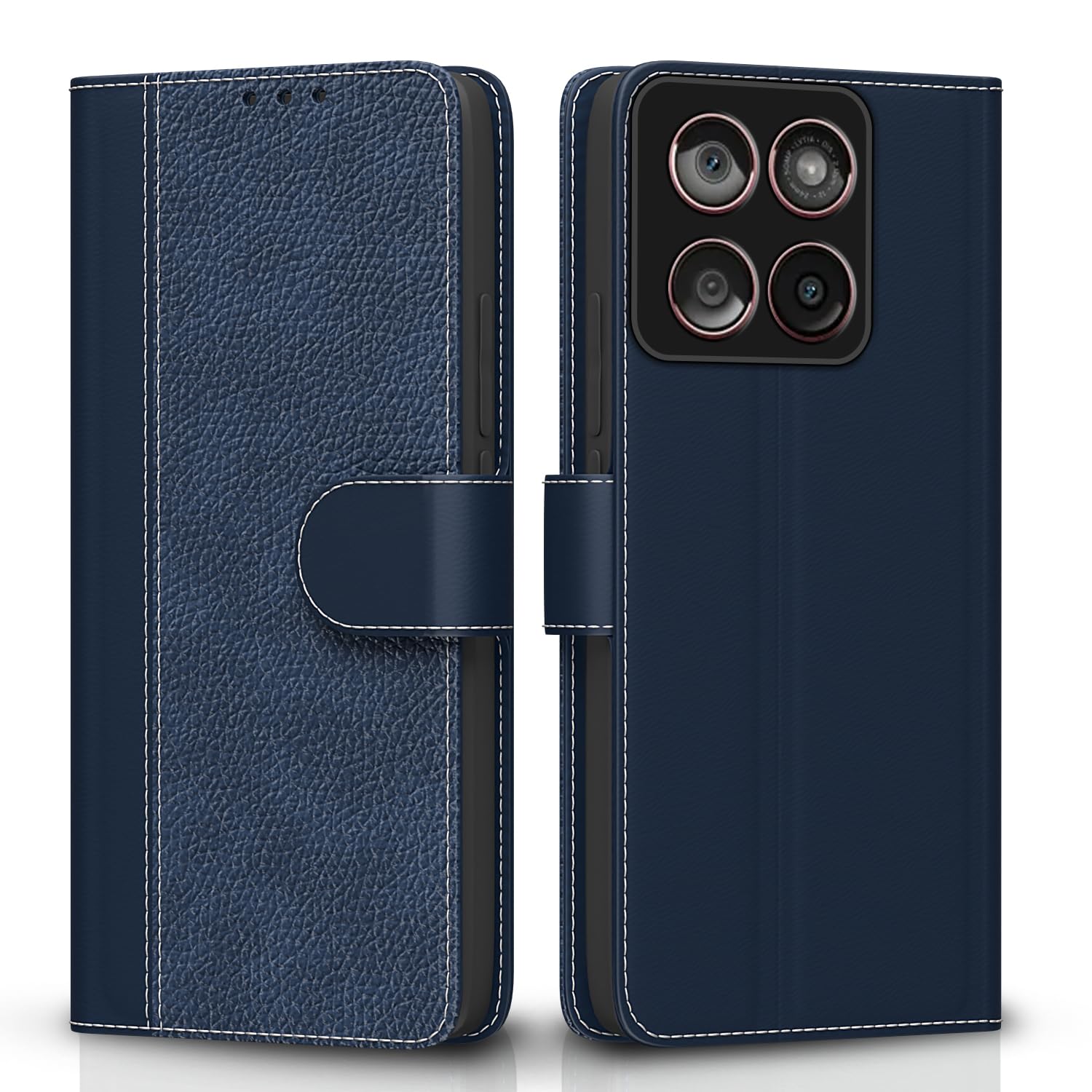 Blue wallet flip cover for Moto Edge 60 Fusion/Edge 60 5G – Pikkme