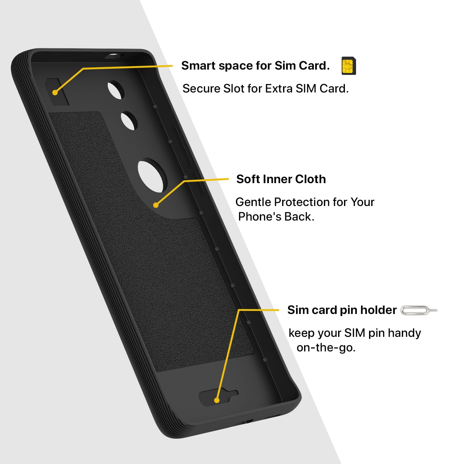 Pikkme Vivo V50 5G / V50e 5G Gencase Back cover (Black)