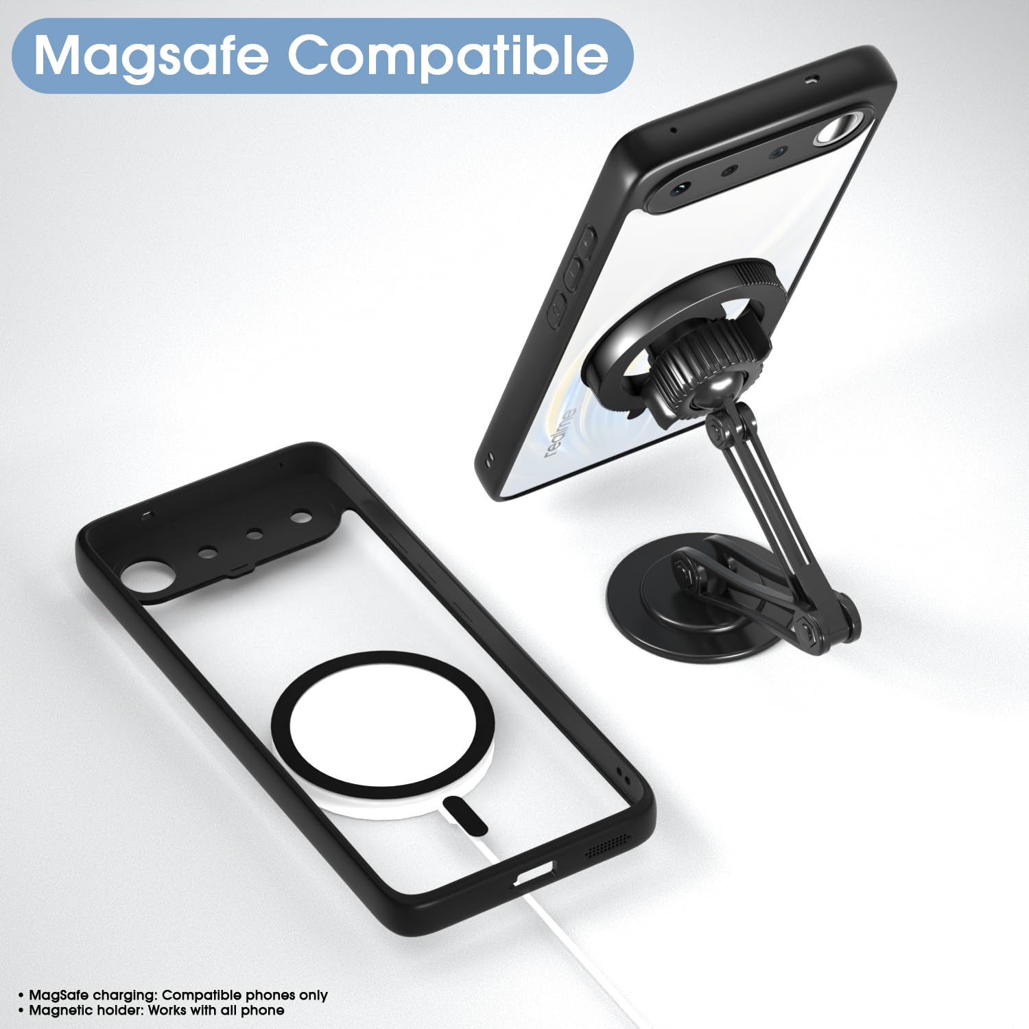 Realme 16 5G MagSafe back cover in black mag-safe by Pikkme – photo 7