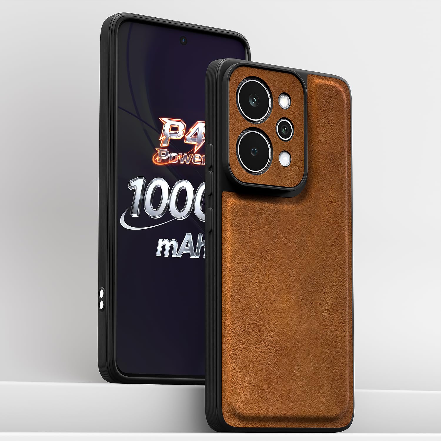 Realme P4 Power 5G Leather back cover in brown by Pikkme – photo 2