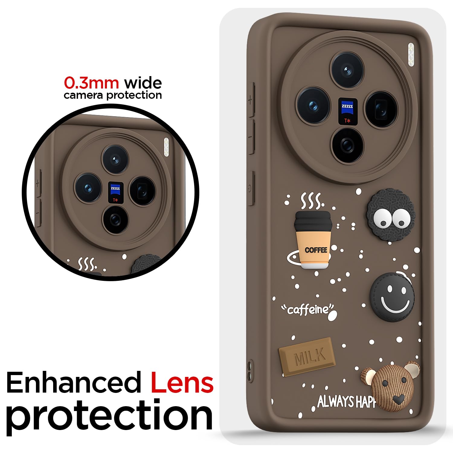 Pikkme brown Silicone phone cover for Vivo X200 5G/3D – photo 5