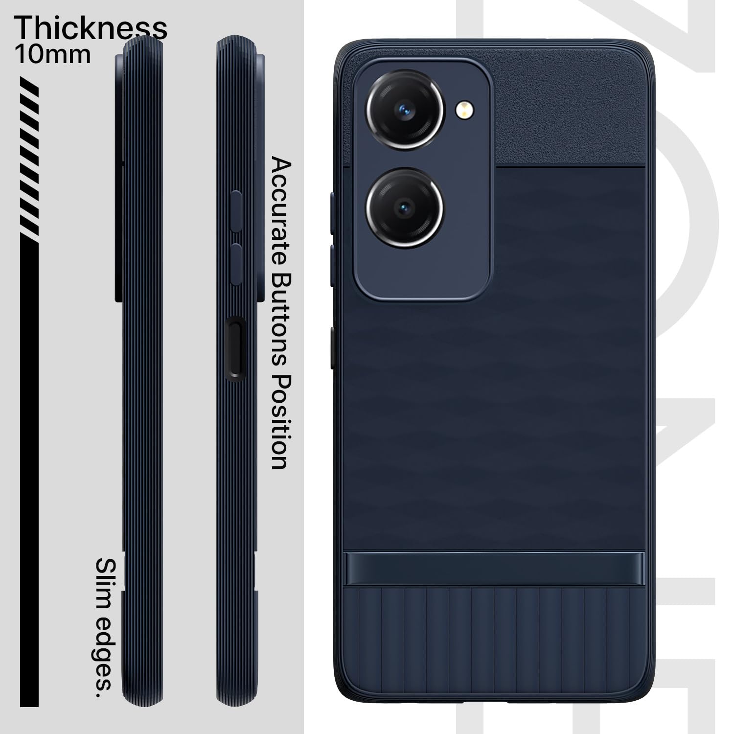 Pikkme iQOO Z9 Lite 5G / Vivo T3 Lite 5G / Vivo Y18 / Y18e / Y03 Gencase Back Cover (Blue)