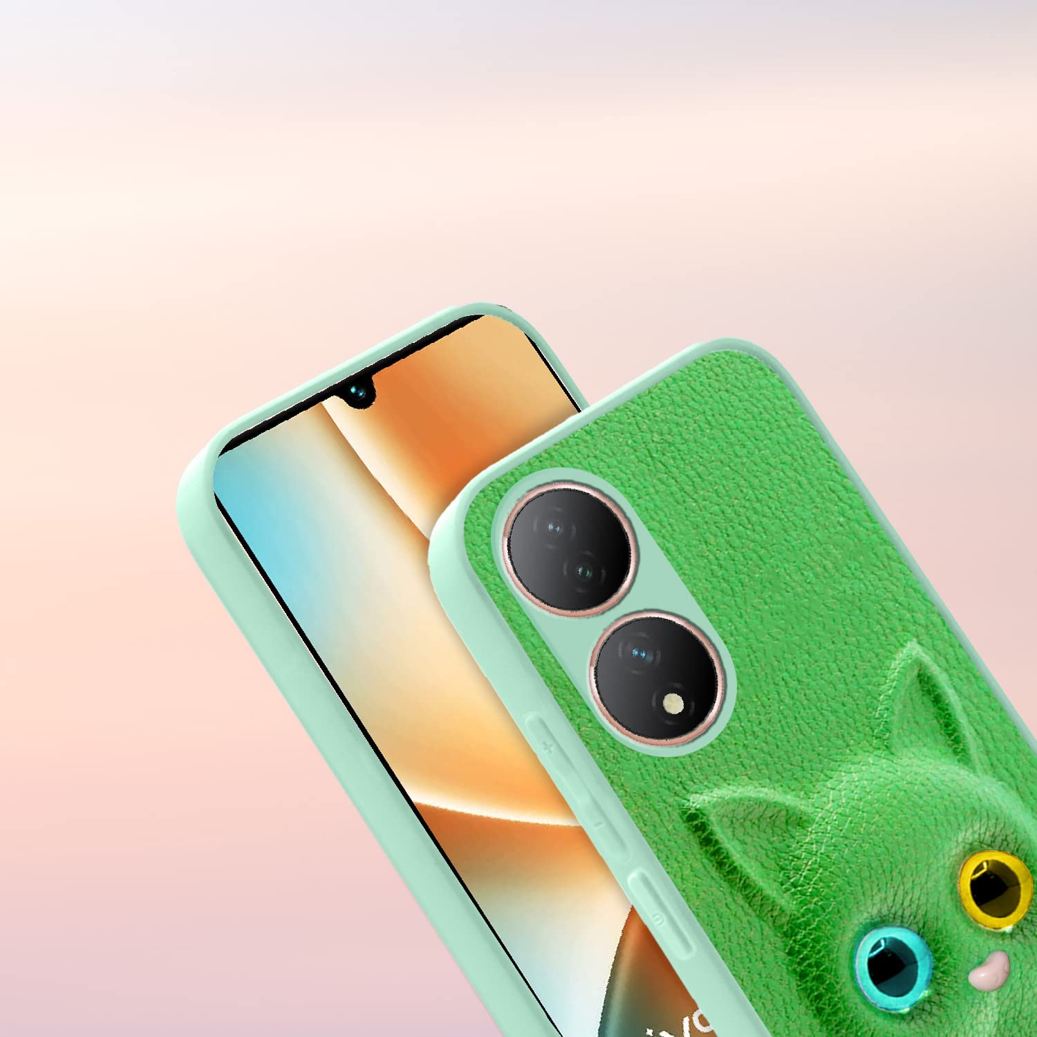 Pikkme Vivo Y100 Cat green back cover – photo 7