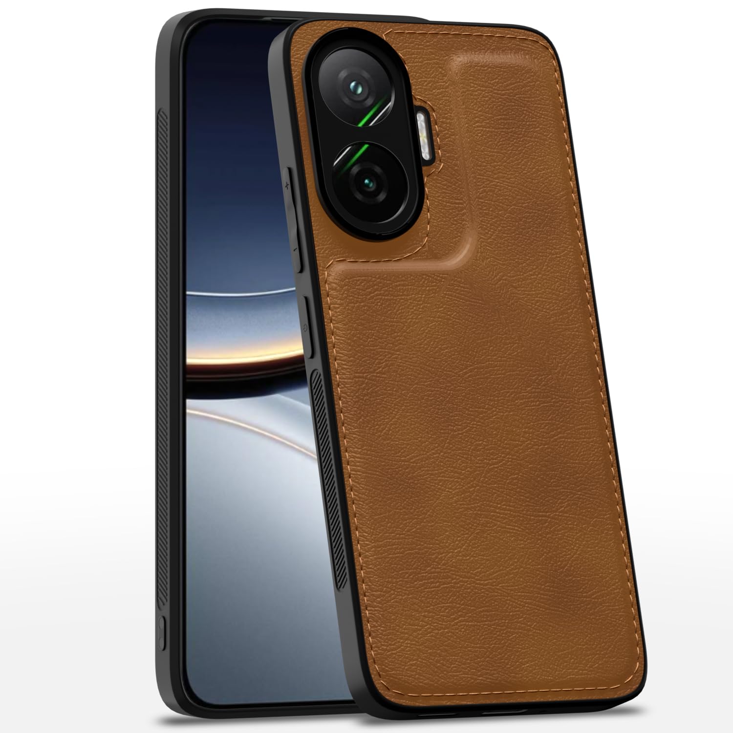 Poco F7 5G back cover in brown by Pikkme