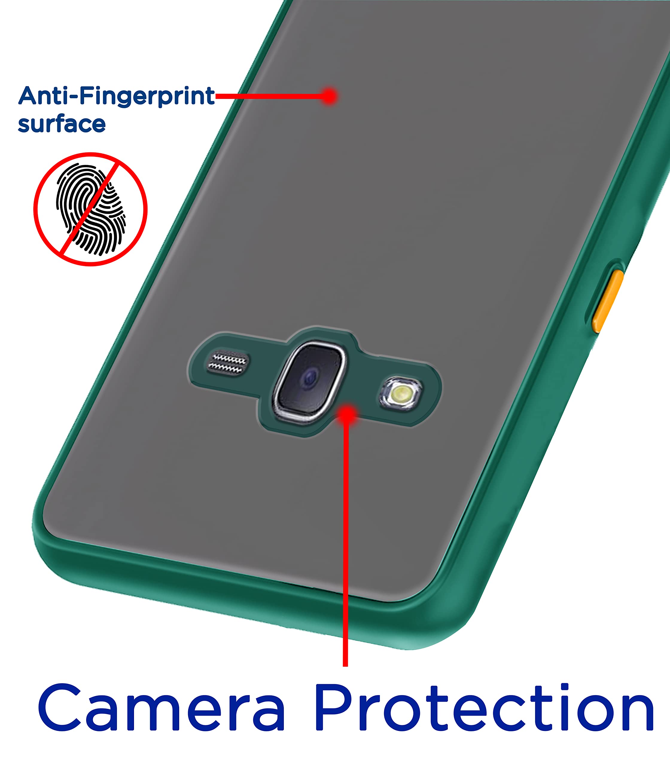 Samsung J7 2015/J7 Hybrid back cover in green by Pikkme – photo 2