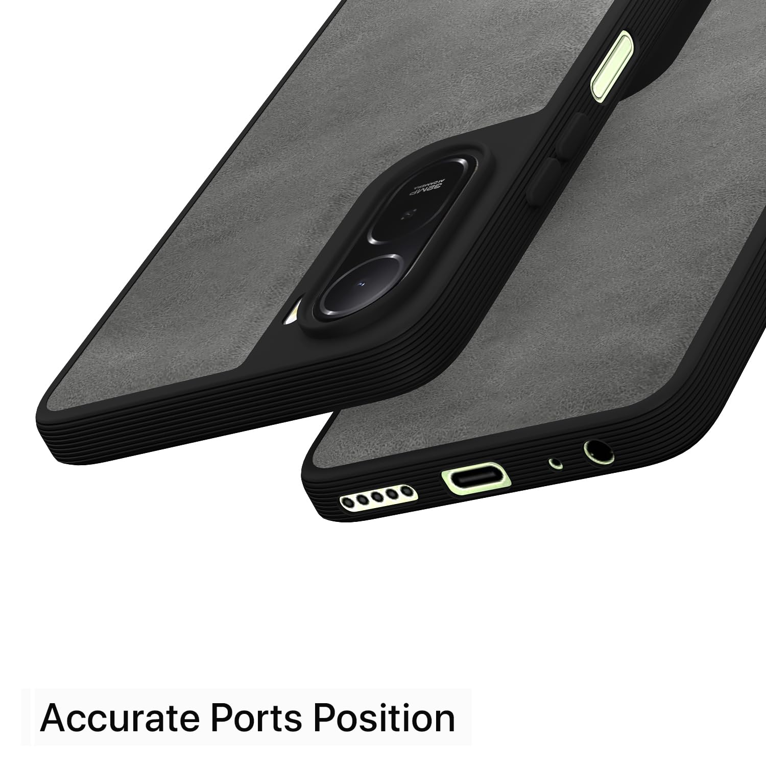 Grey Leather phone cover for Redmi A7 Pro/Poco C85x 5G – Pikkme – photo 4