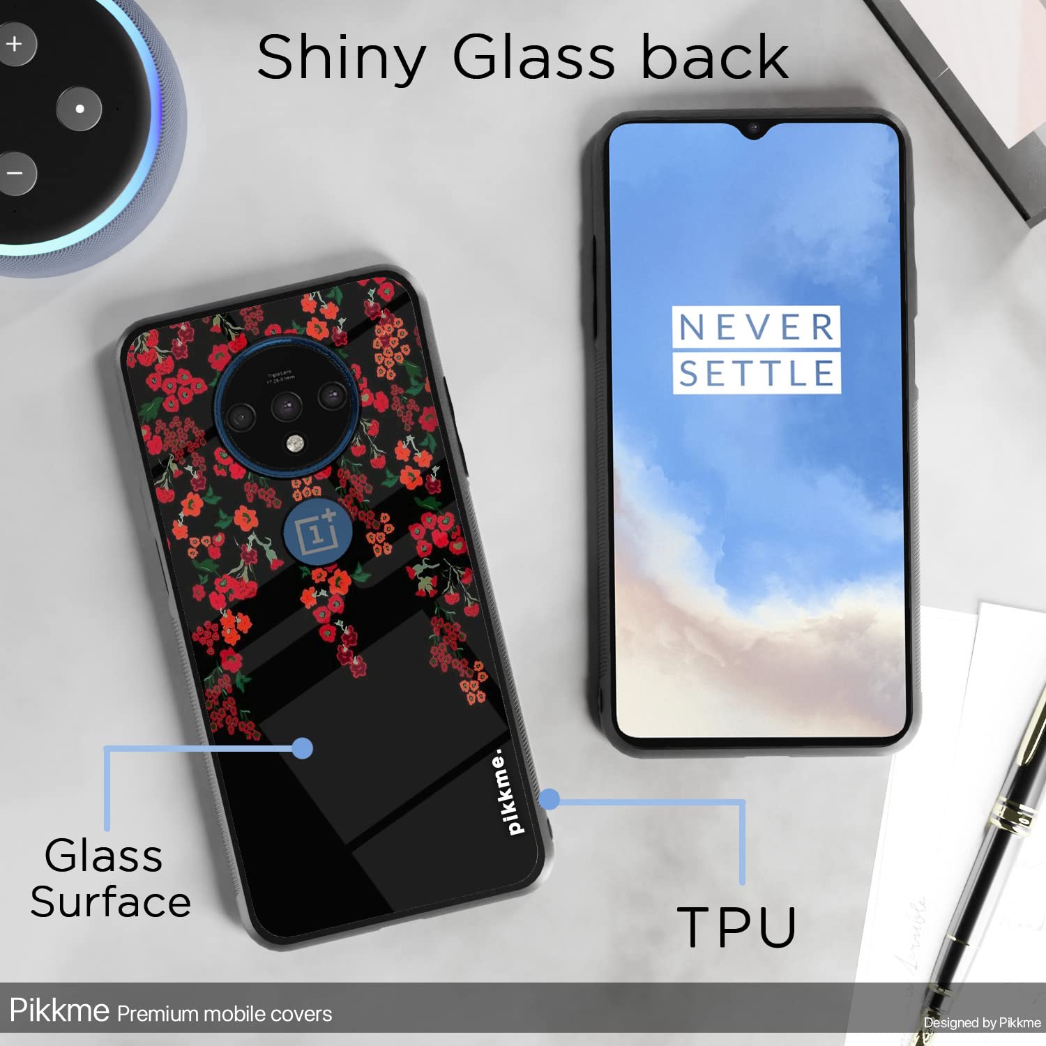 Pikkme OnePlus 7T Flower mobile back cover – photo 3