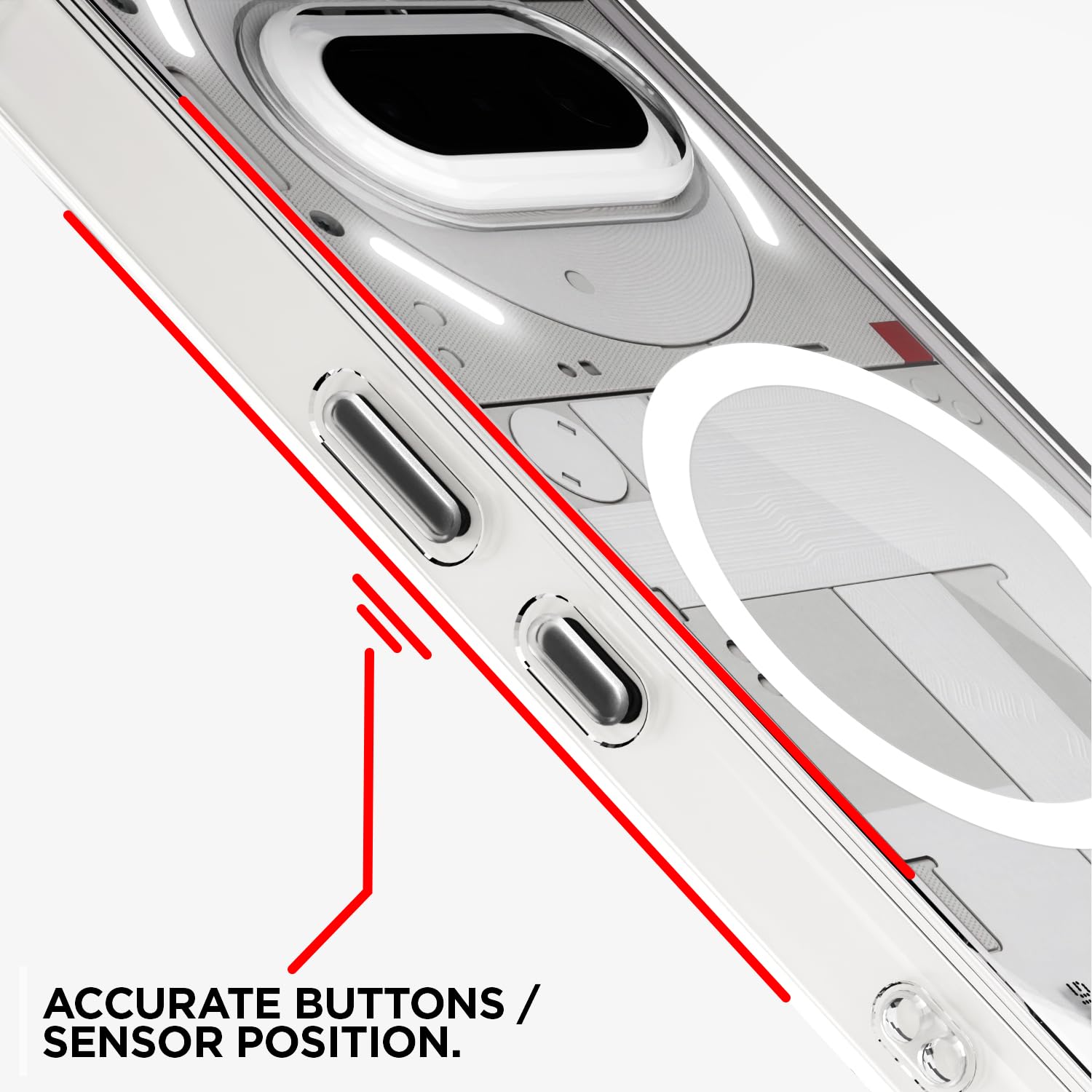 Pikkme Nothing Phone 3A transparent magsafe mobile back cover – photo 6