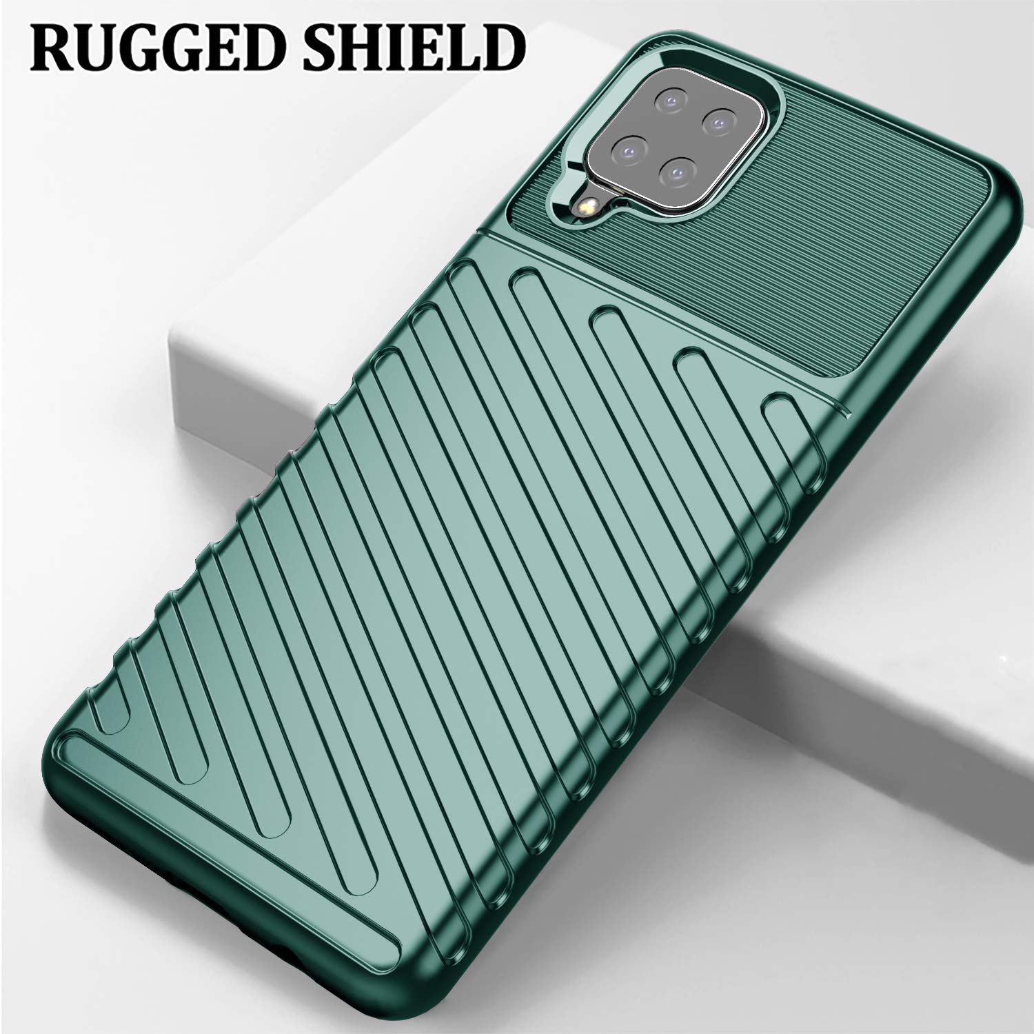 Samsung M12/A12 Matte mobile back cover in green by Pikkme – photo 2