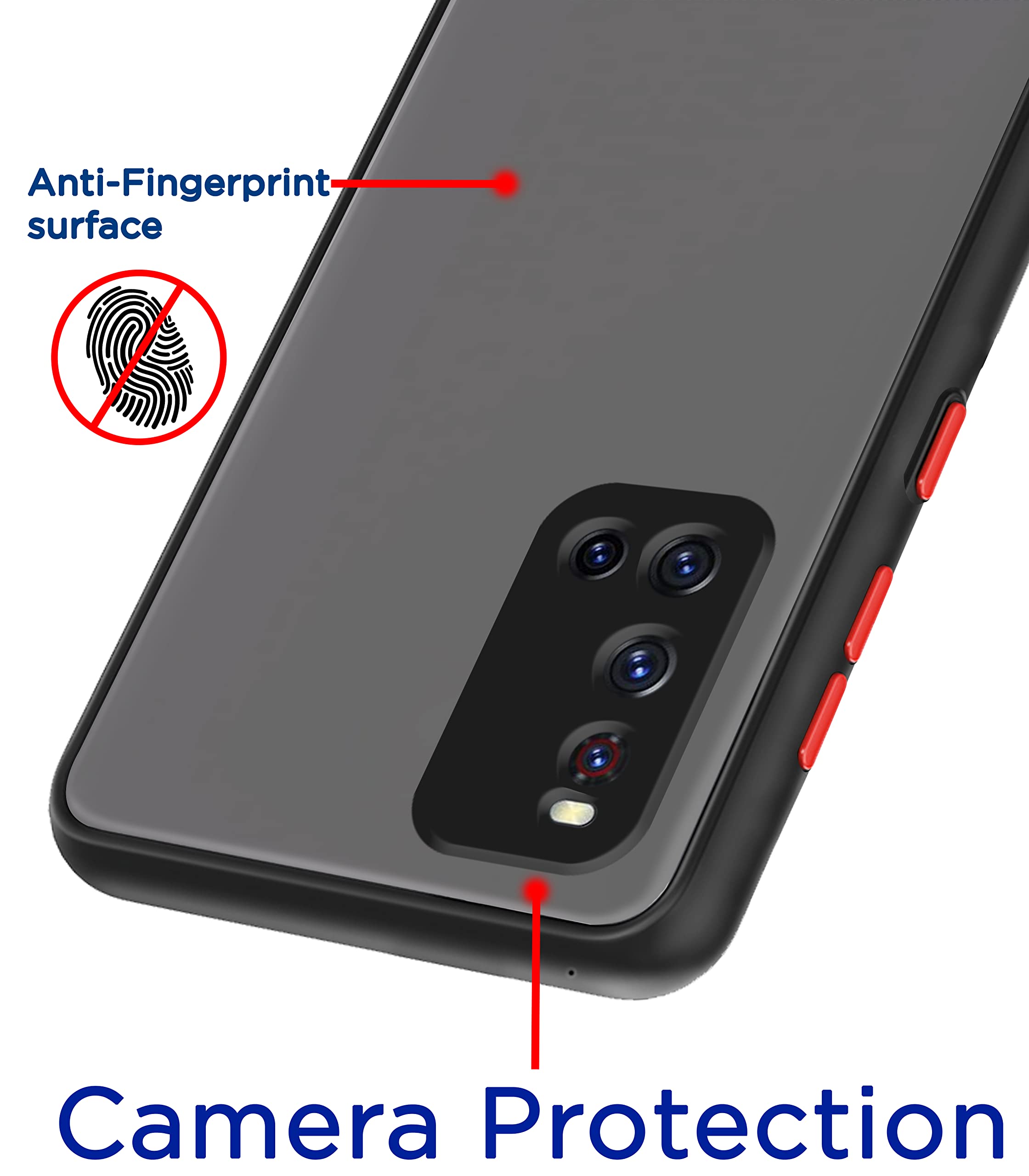 Black Hybrid mobile cover for Vivo V19 – Pikkme – photo 2