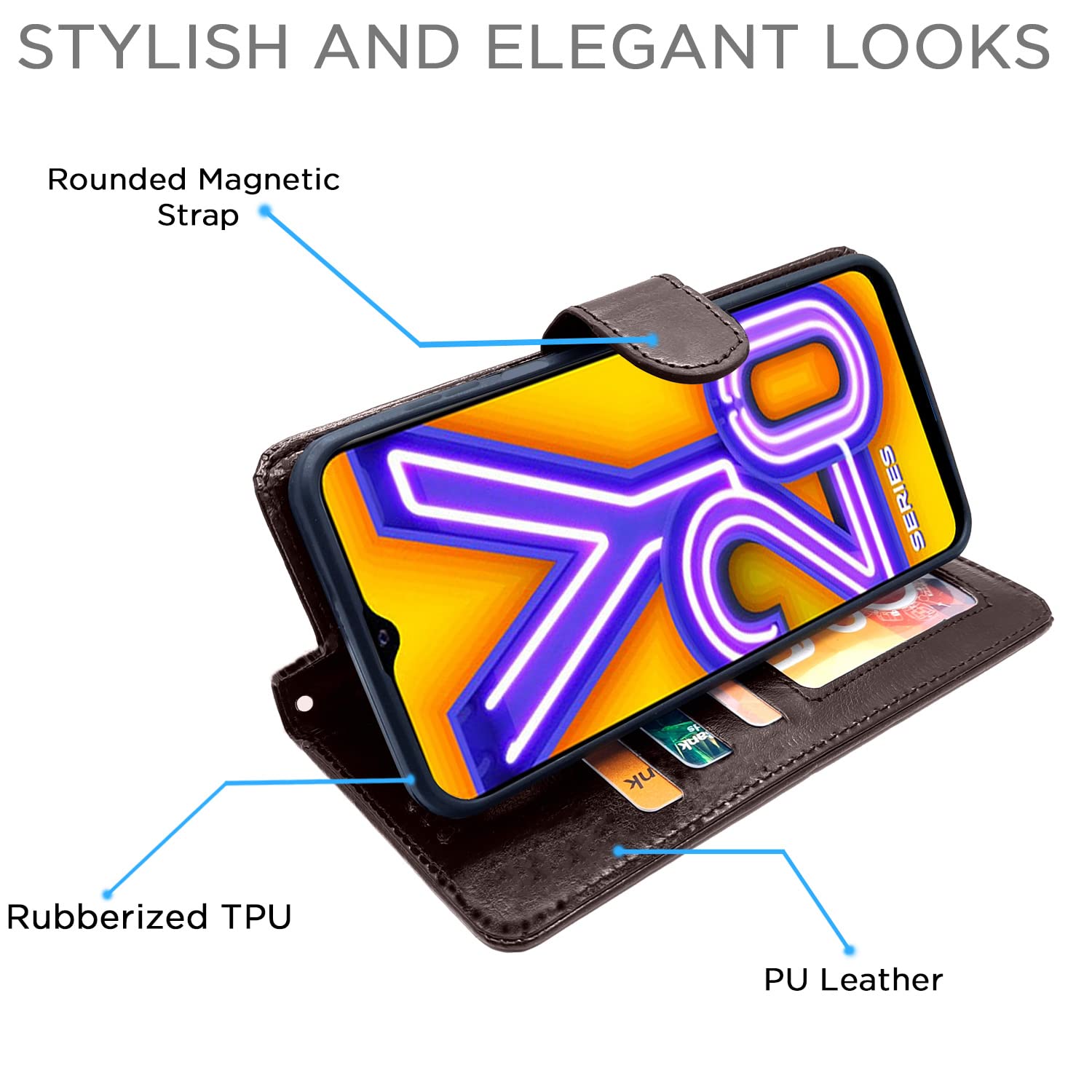 Pikkme Vivo Y12s / Y20 / Y20i / Y20G Vintage Flip Cover | Coffee