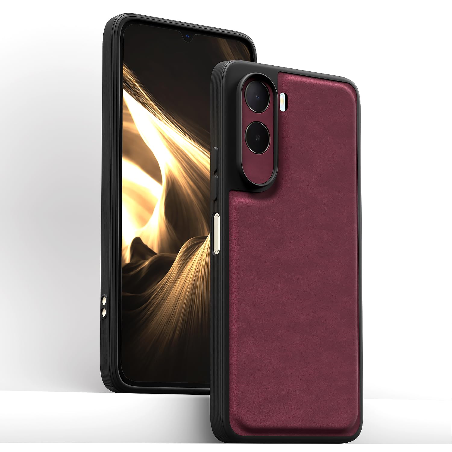 Pikkme purple Leather back cover for Redmi A7 Pro/Poco C85x 5G – photo 2
