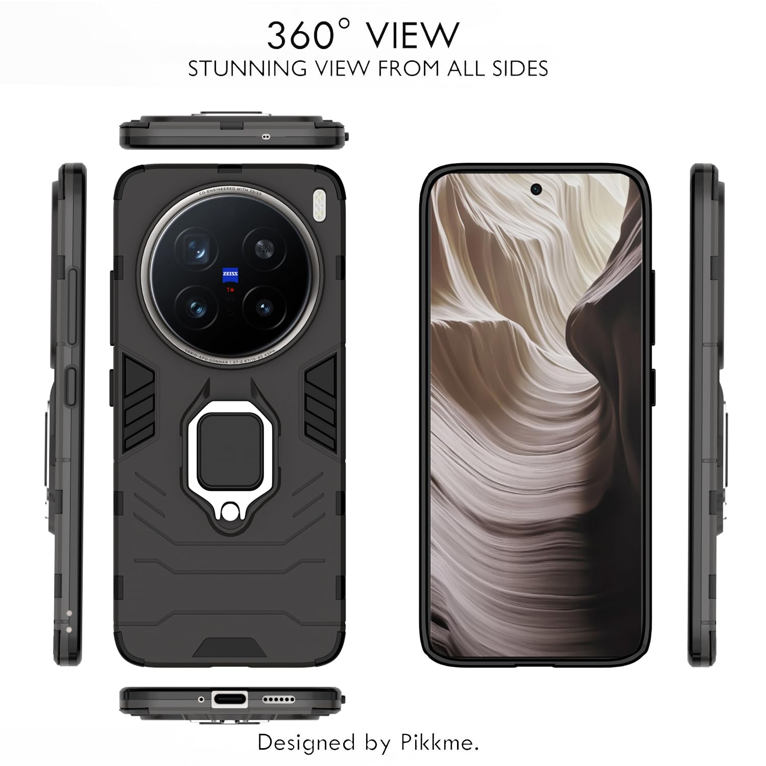 Vivo X200 Pro 5G back cover in black by Pikkme – photo 3