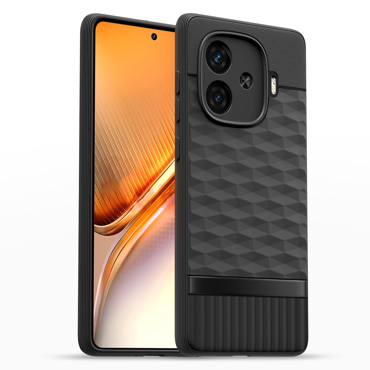 Pikkme iQOO Neo 10R 5G / iQOO Z9 Turbo 5G / Vivo Y200 GT 5G Shockproof Soft Flexible Gencase Back Cover (Black)
