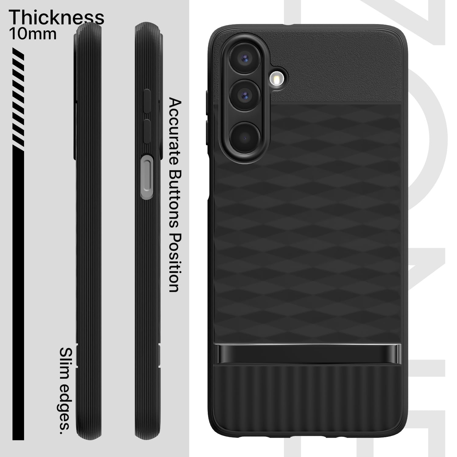 Pikkme Samsung Galaxy M16 5G Shockproof Soft Flexible Gencase Back cover (Black)