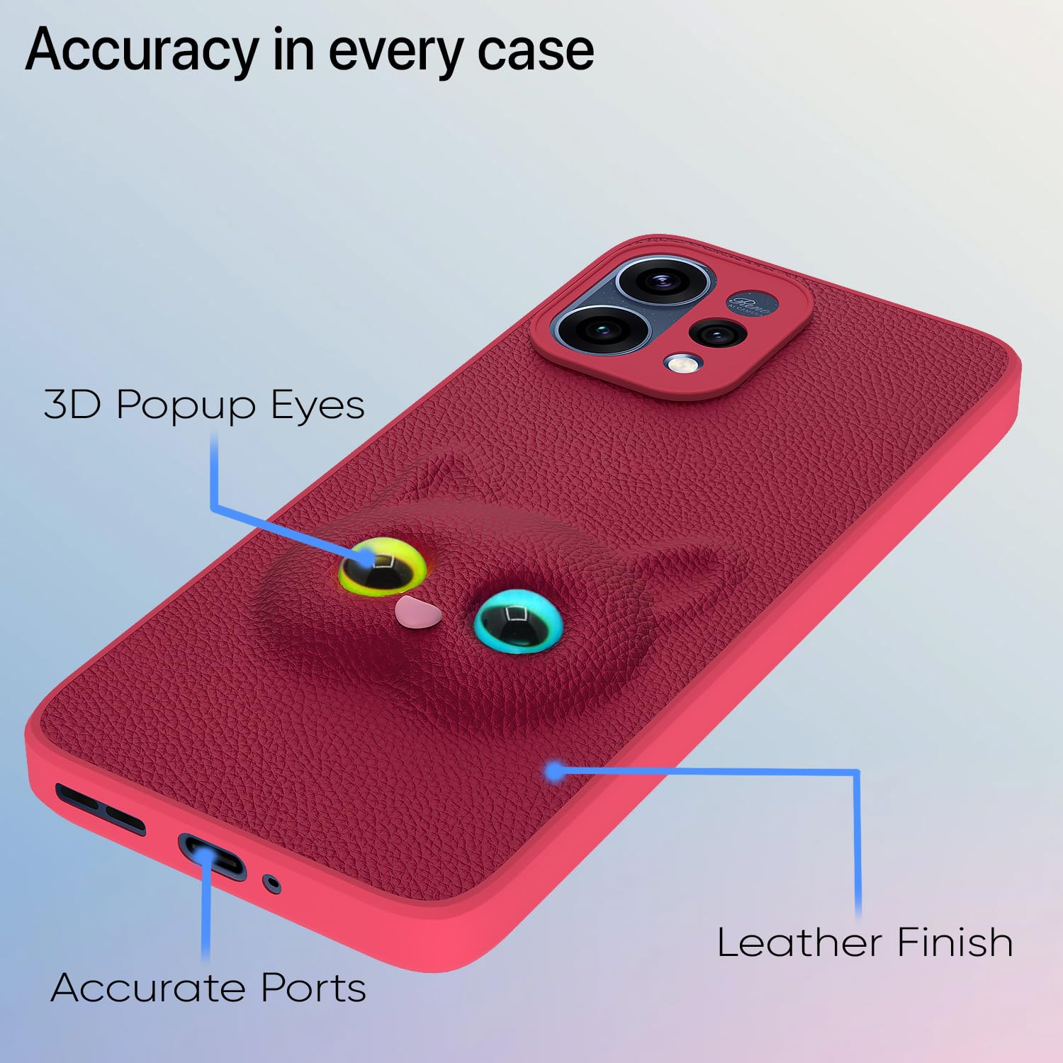 Oppo Reno 15 5G mobile back cover in pink by Pikkme – photo 4