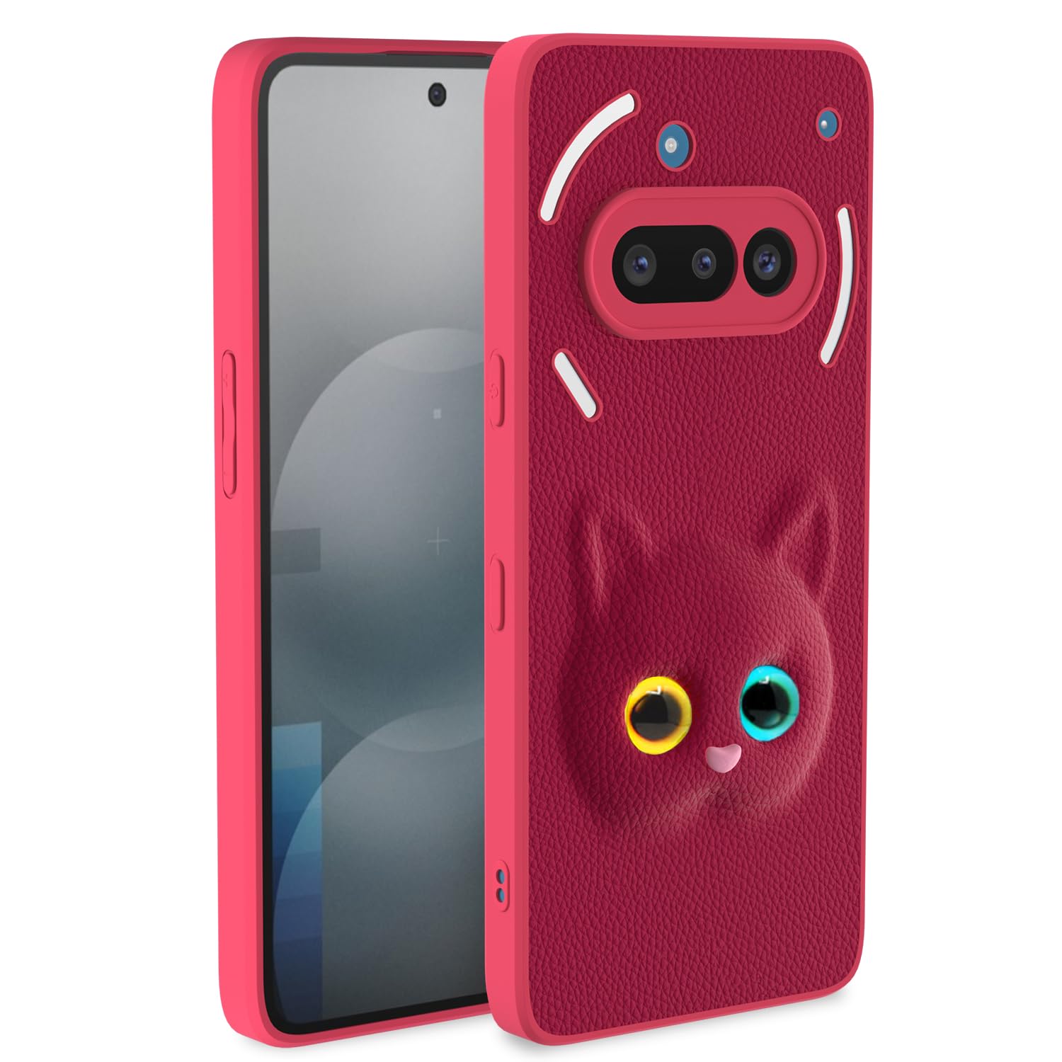 Pikkme Nothing Phone 3a 5G Kitty Back Cover (Pink)