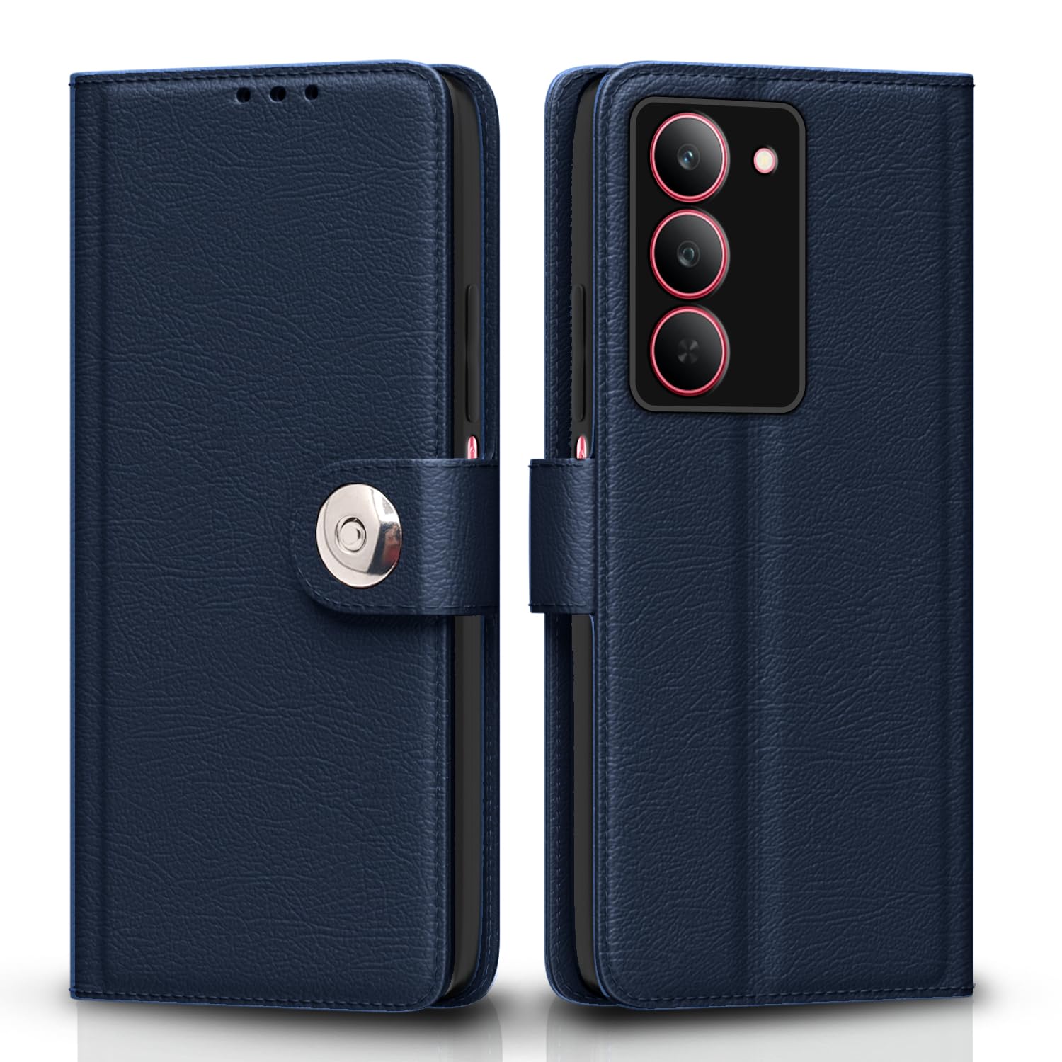 Realme Narzo 80x/P3x/14X 5G Button mobile flip cover in blue by Pikkme
