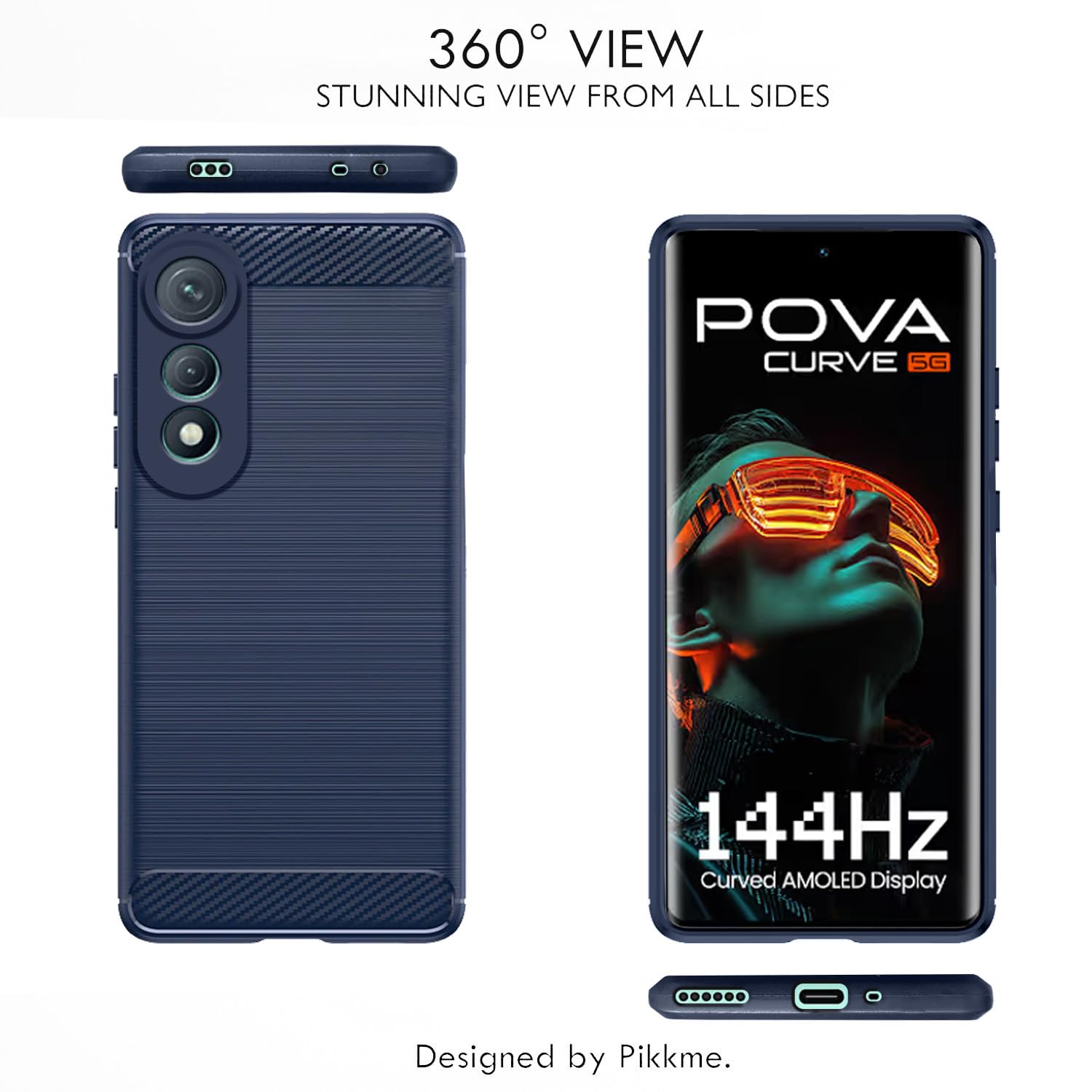 Blue back cover for Tecno Pova – Pikkme – photo 3