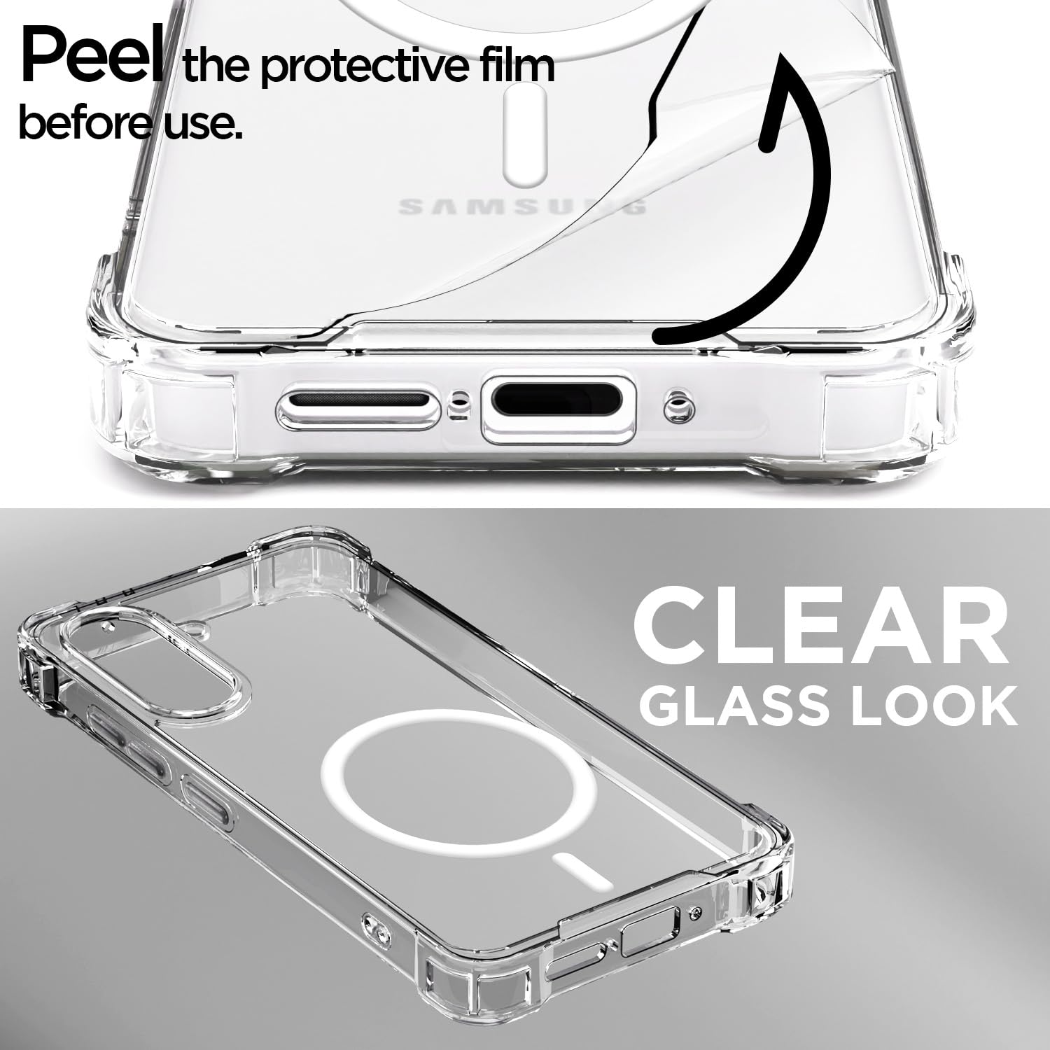 Pikkme Samsung M56 5G transparent mag-safe mobile back cover – photo 3