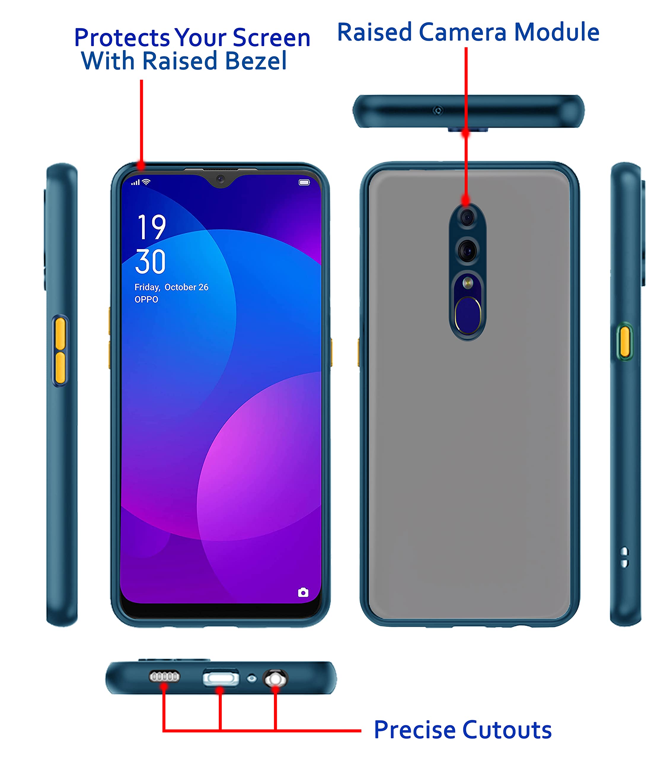 Pikkme Oppo f11 Hybrid blue back cover – photo 3