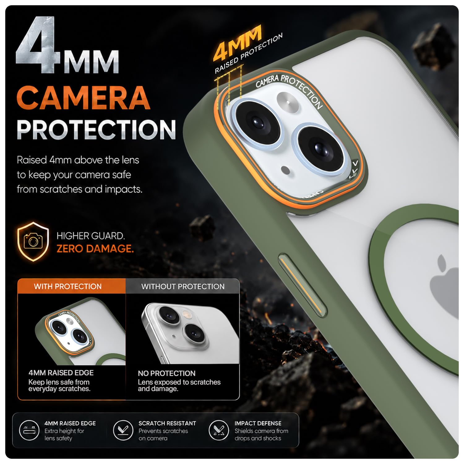 Green mag-safe mobile cover for iPhone 14 – Pikkme – photo 4