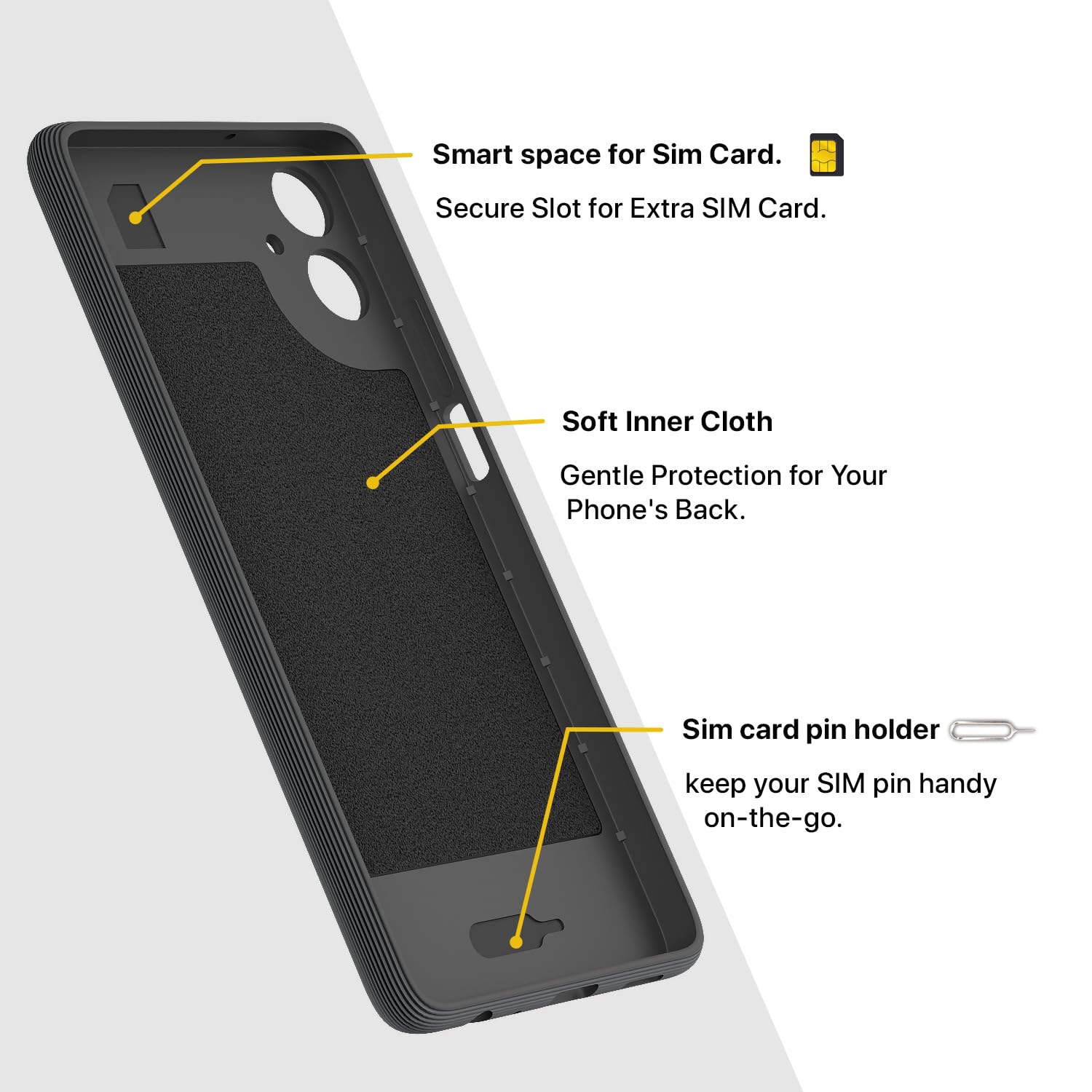 Pikkme Samsung Galaxy A06 Gencase Back Cover (Grey)