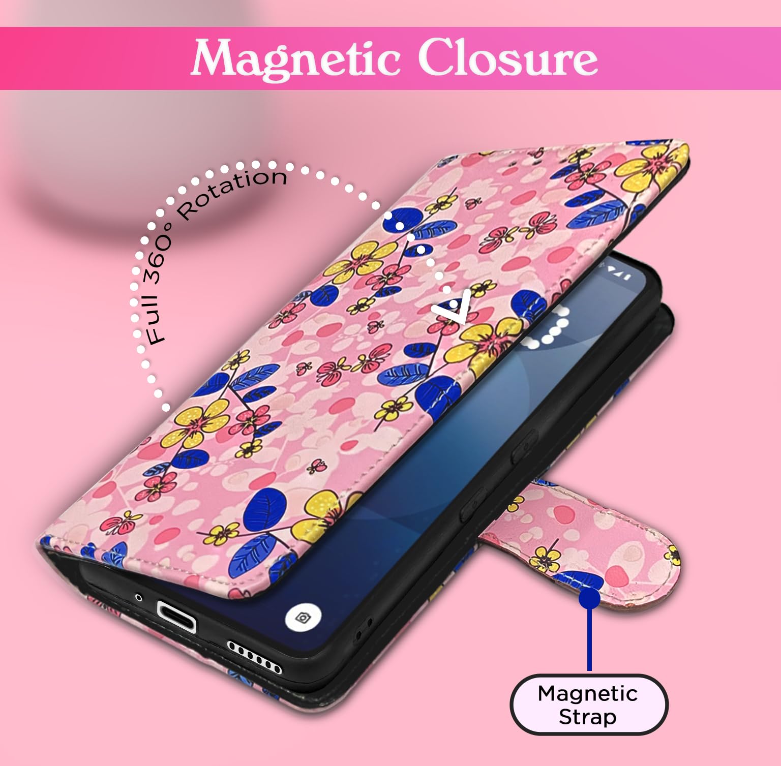Nothing Phone 3a 5G mobile flip cover in pink flower by Pikkme – photo 6