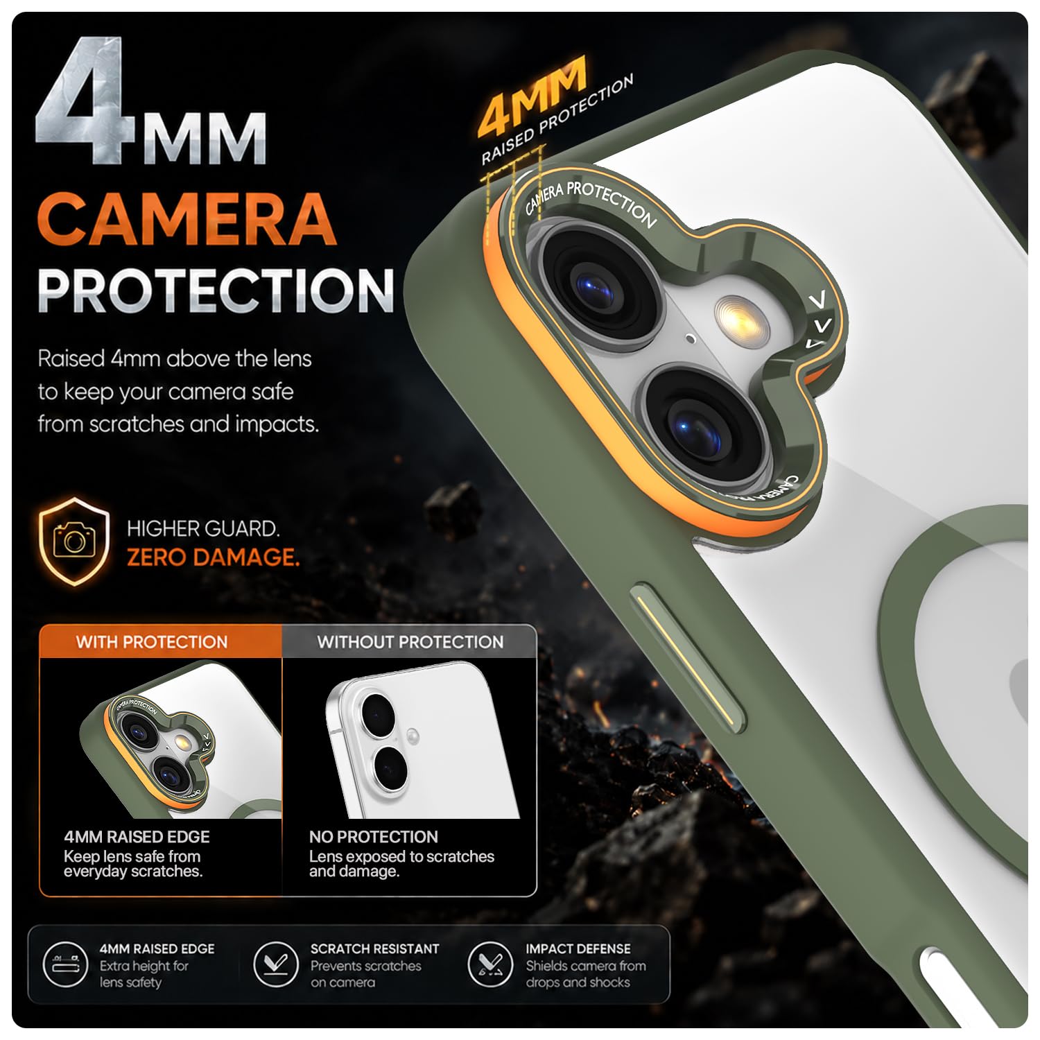 Green mag-safe back cover for iPhone 16 – Pikkme – photo 4