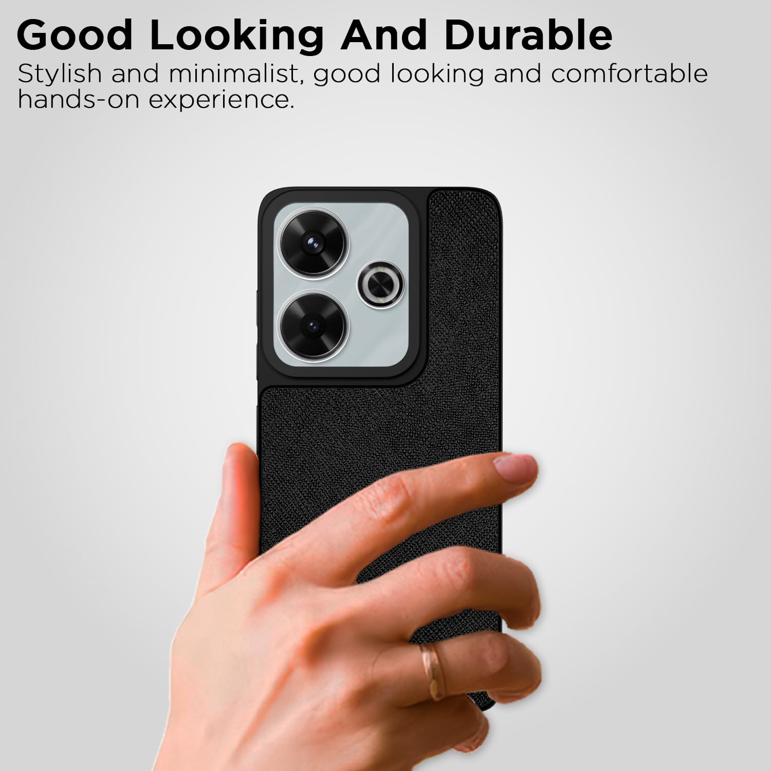 Pikkme Redmi 13 5G / Poco M6 Plus 5G Indian Leather Back Cover (Black)