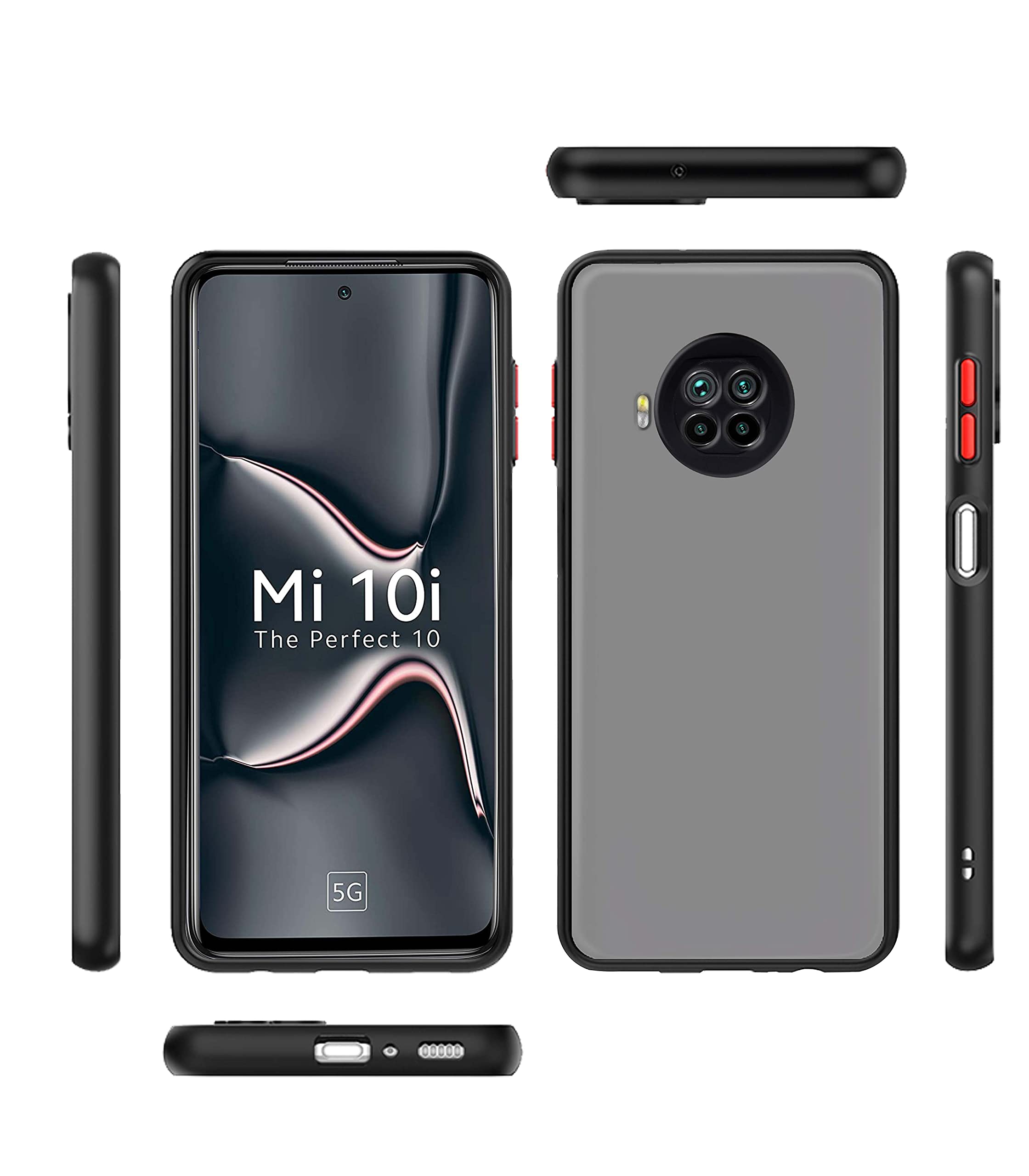 Pikkme tpu+plastic, black Matte mobile back cover for Mi 10i 5G – photo 3