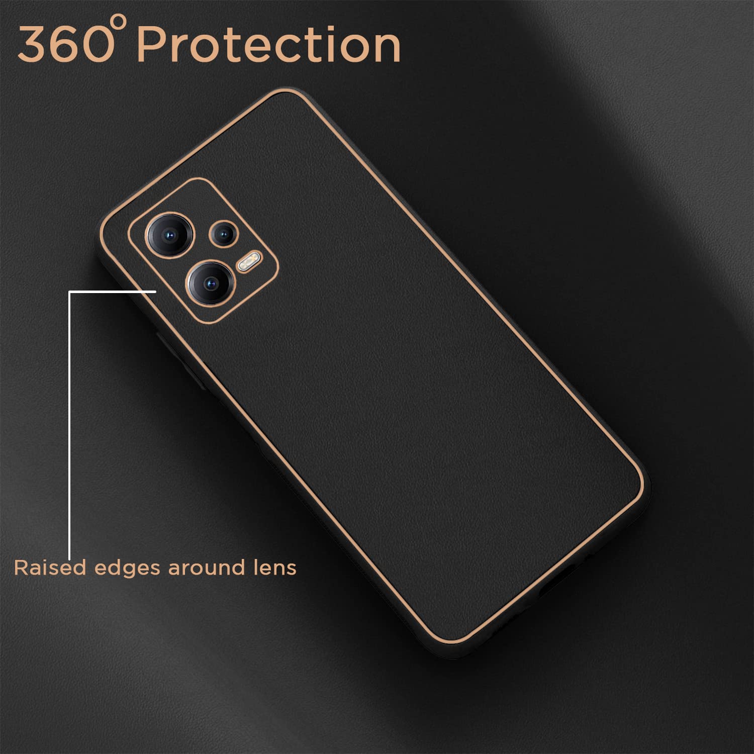 Black phone cover for Redmi Note 12 5G – Pikkme – photo 2