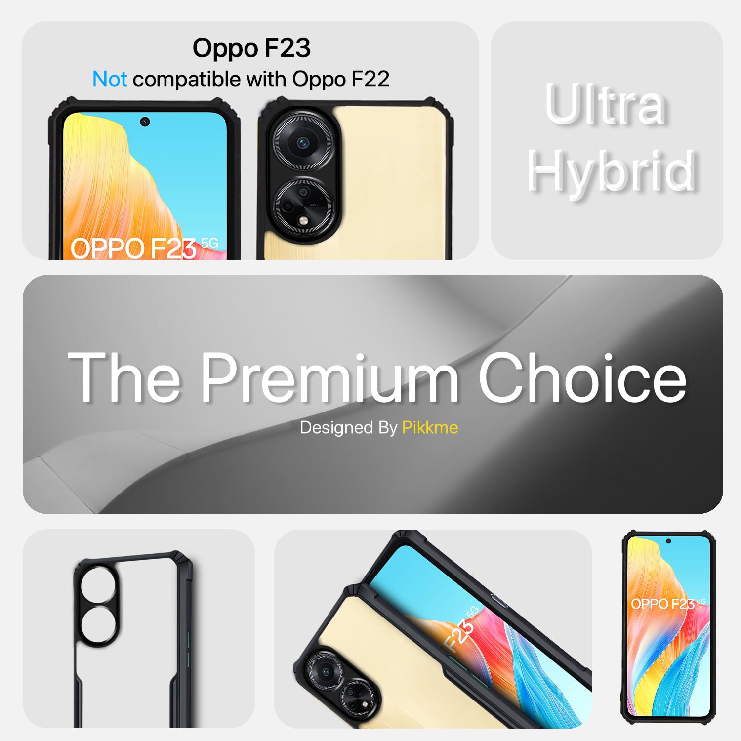 Pikkme Oppo F23 5G Eagle Back Cover (Black)