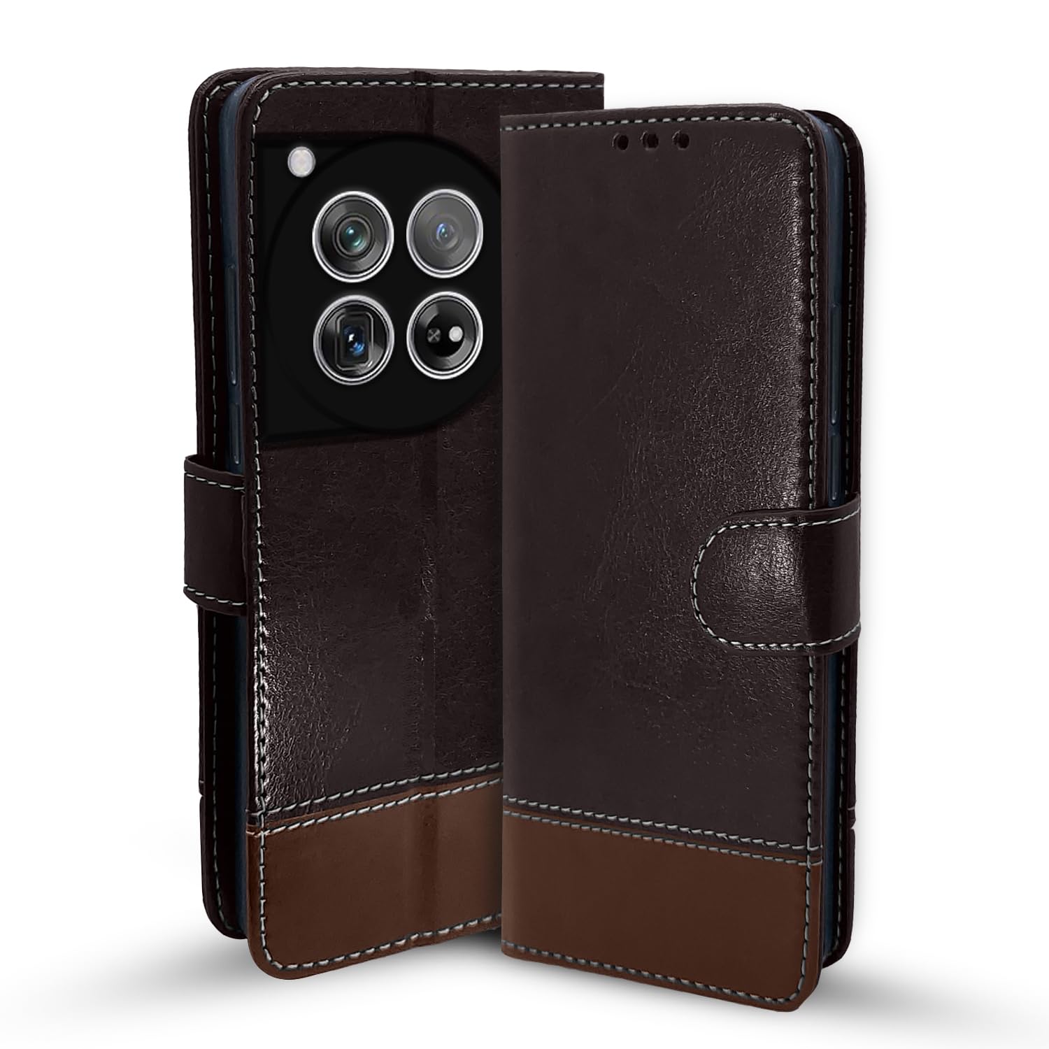 Coffee & brown Magnetic flip case for OnePlus 12 5G – Pikkme