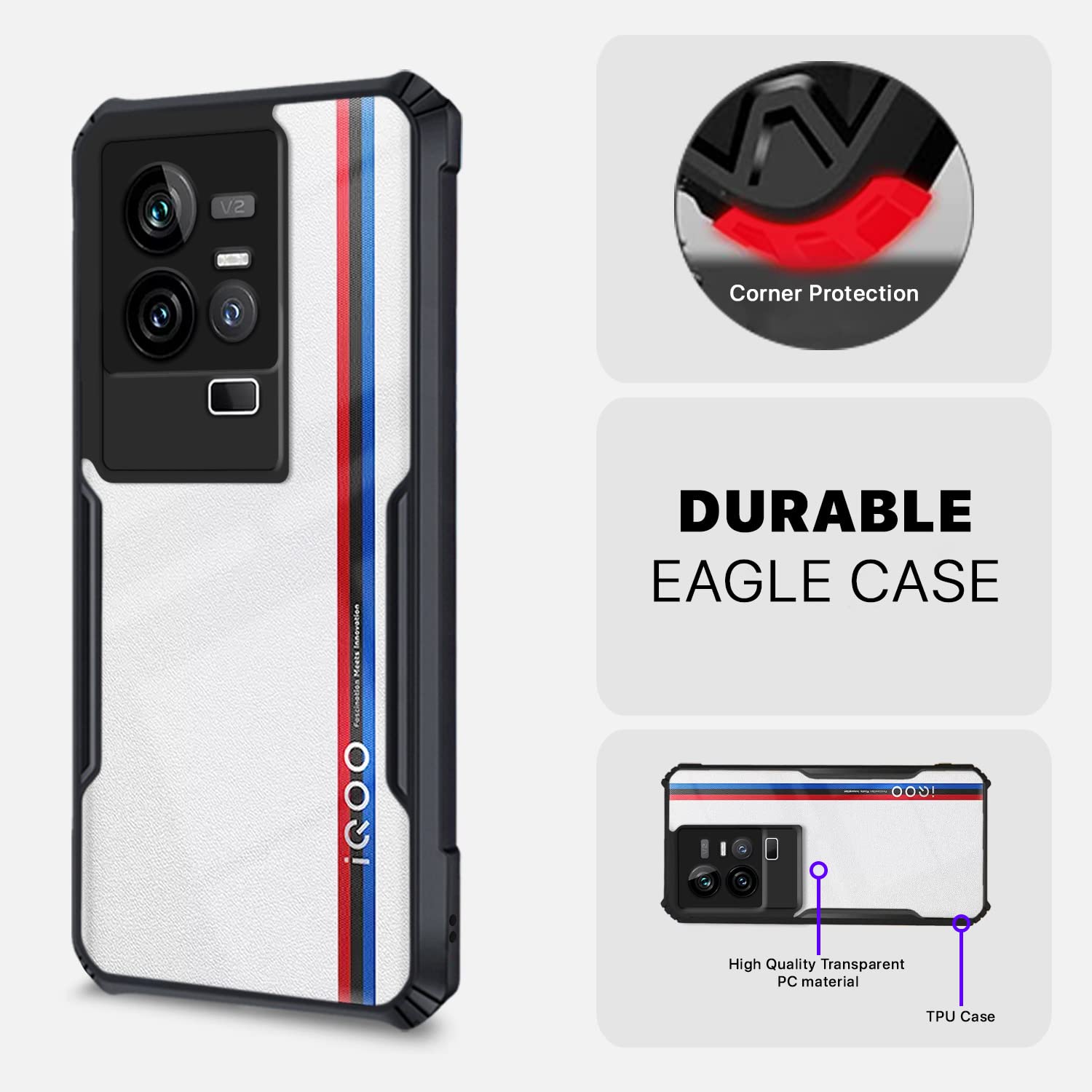iQOO 11 5G Hybrid mobile cover in black by Pikkme – photo 5