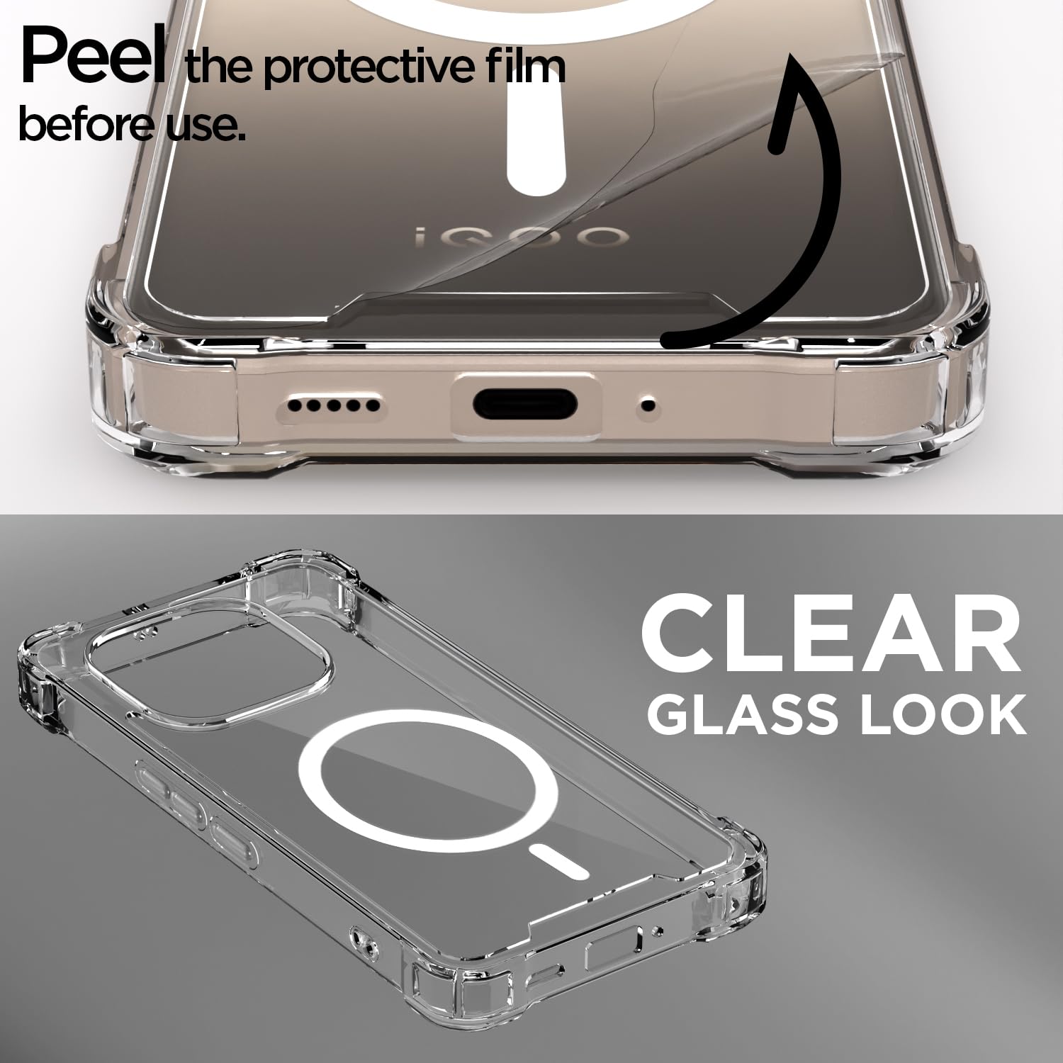 Pikkme Vivo Y300 GT 5G Carbon transparent mobile cover – photo 3