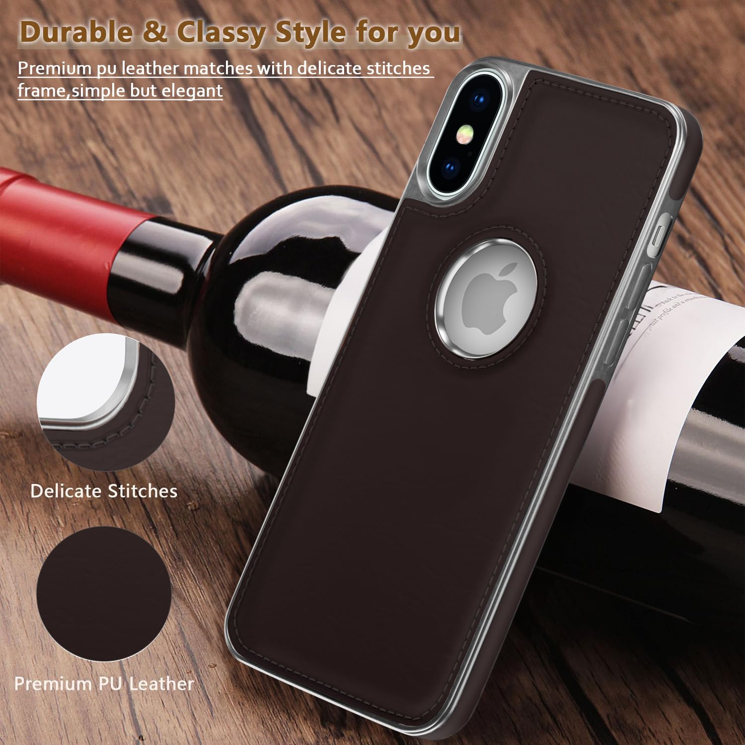iPhone X/XS back cover in chrome coffee by Pikkme – photo 8