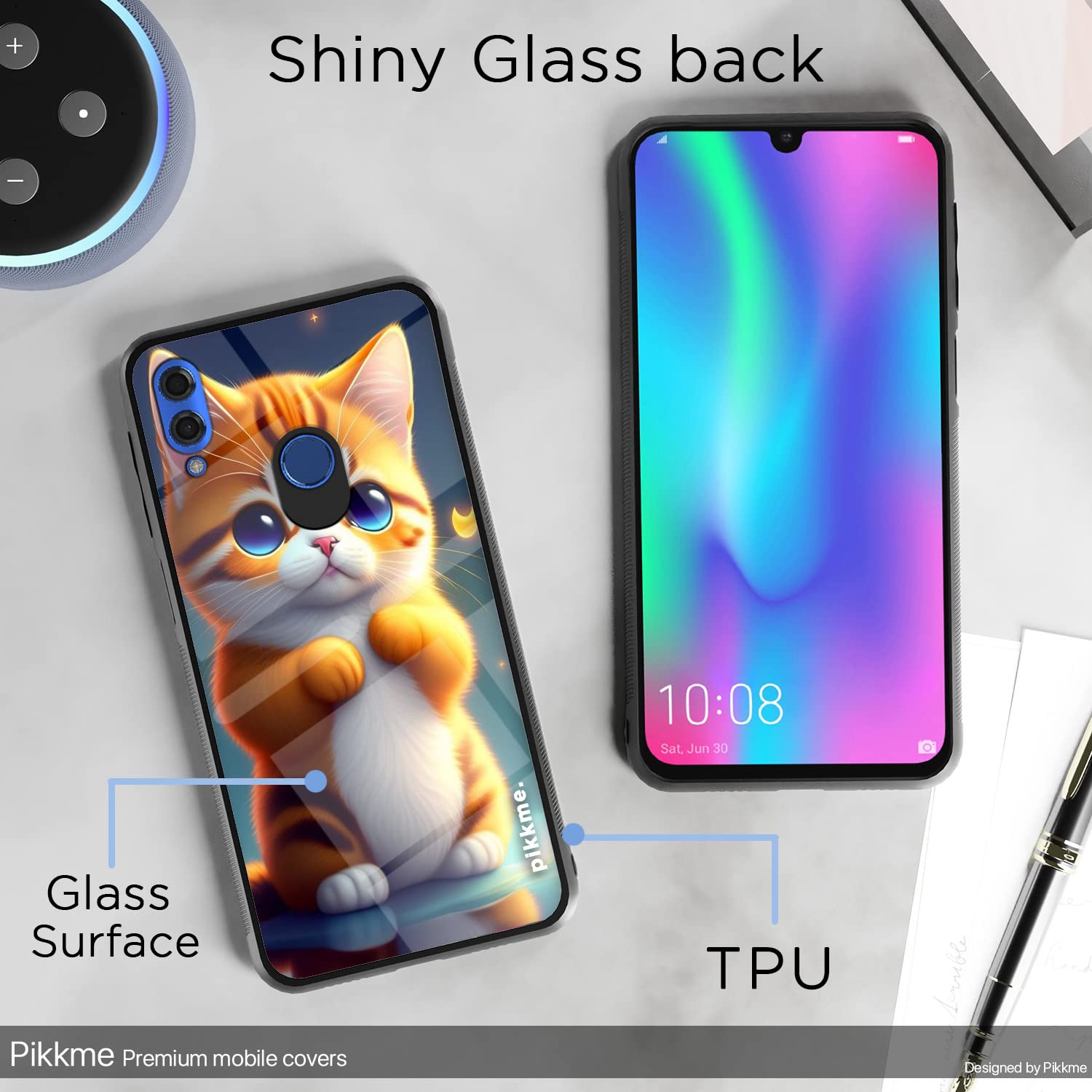 Honor 10 Lite Cat mobile cover by Pikkme – photo 3