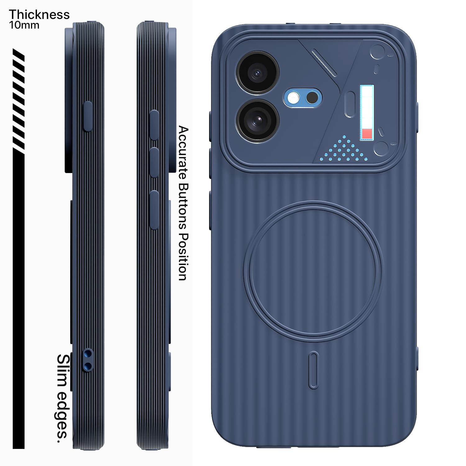 Pikkme Nothing Phone 4b 5G MagSafe blue mobile cover – photo 3