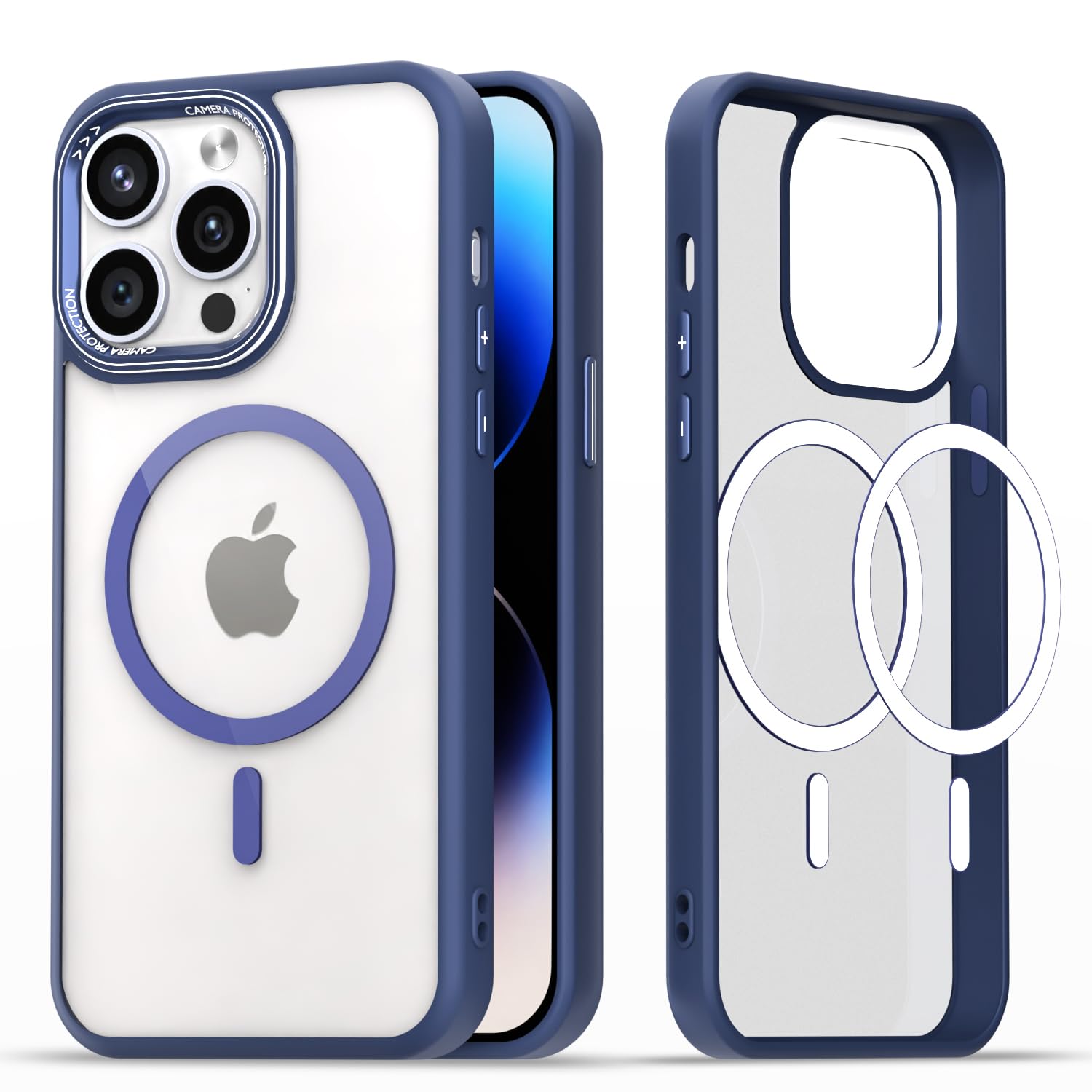 Blue mag-safe mobile back cover for iPhone 14 Pro Max – Pikkme