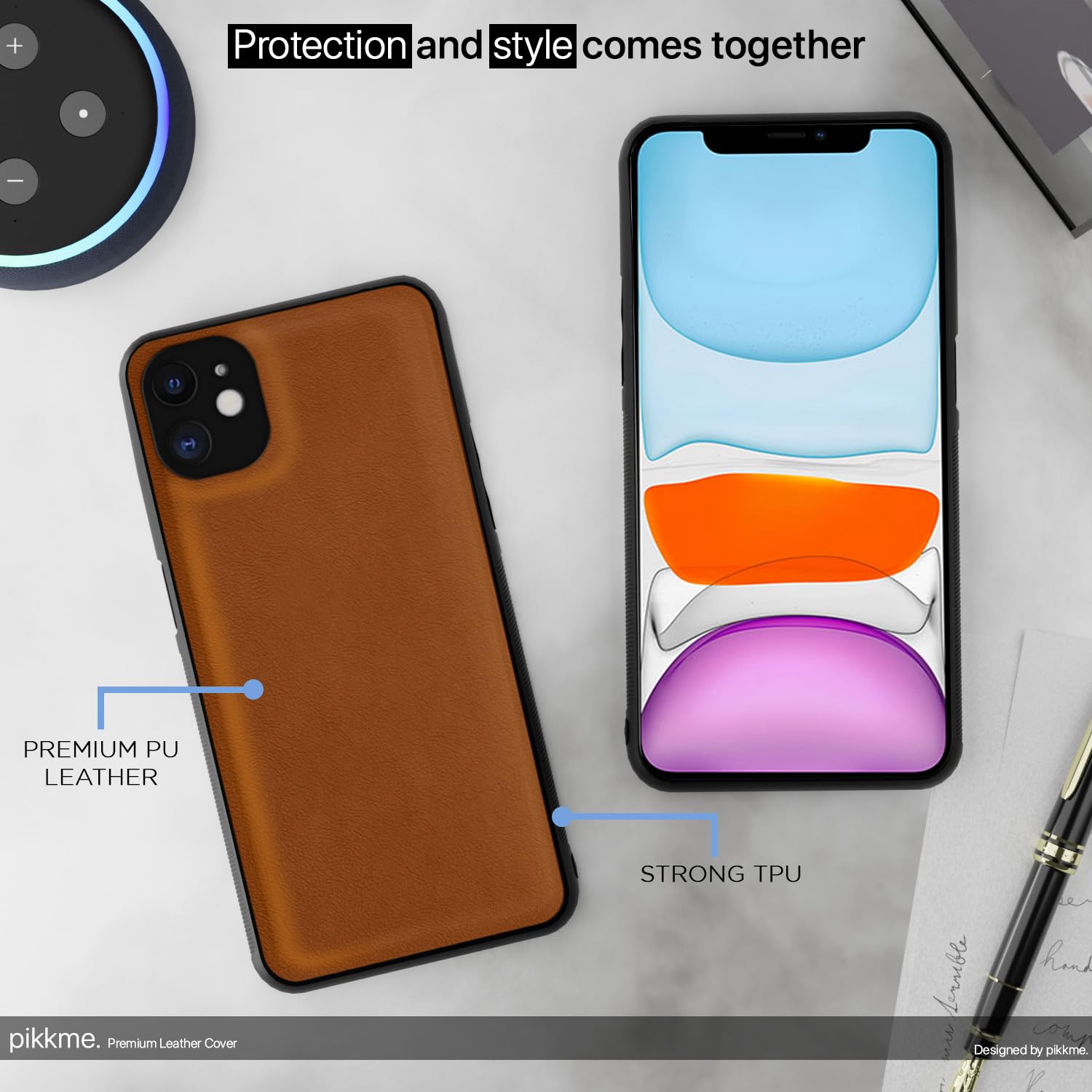 Camel Leather mobile cover for iPhone 11 – Pikkme – photo 4