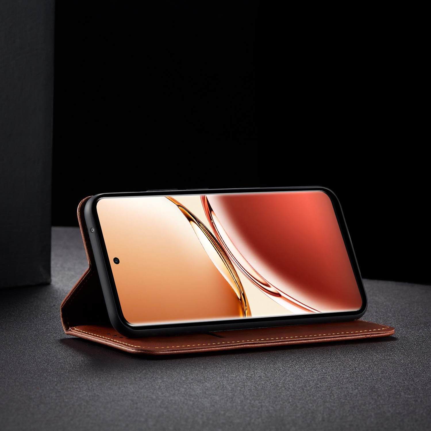 Pikkme brown mobile flip cover for Oppo F27 Pro Plus 5G – photo 5