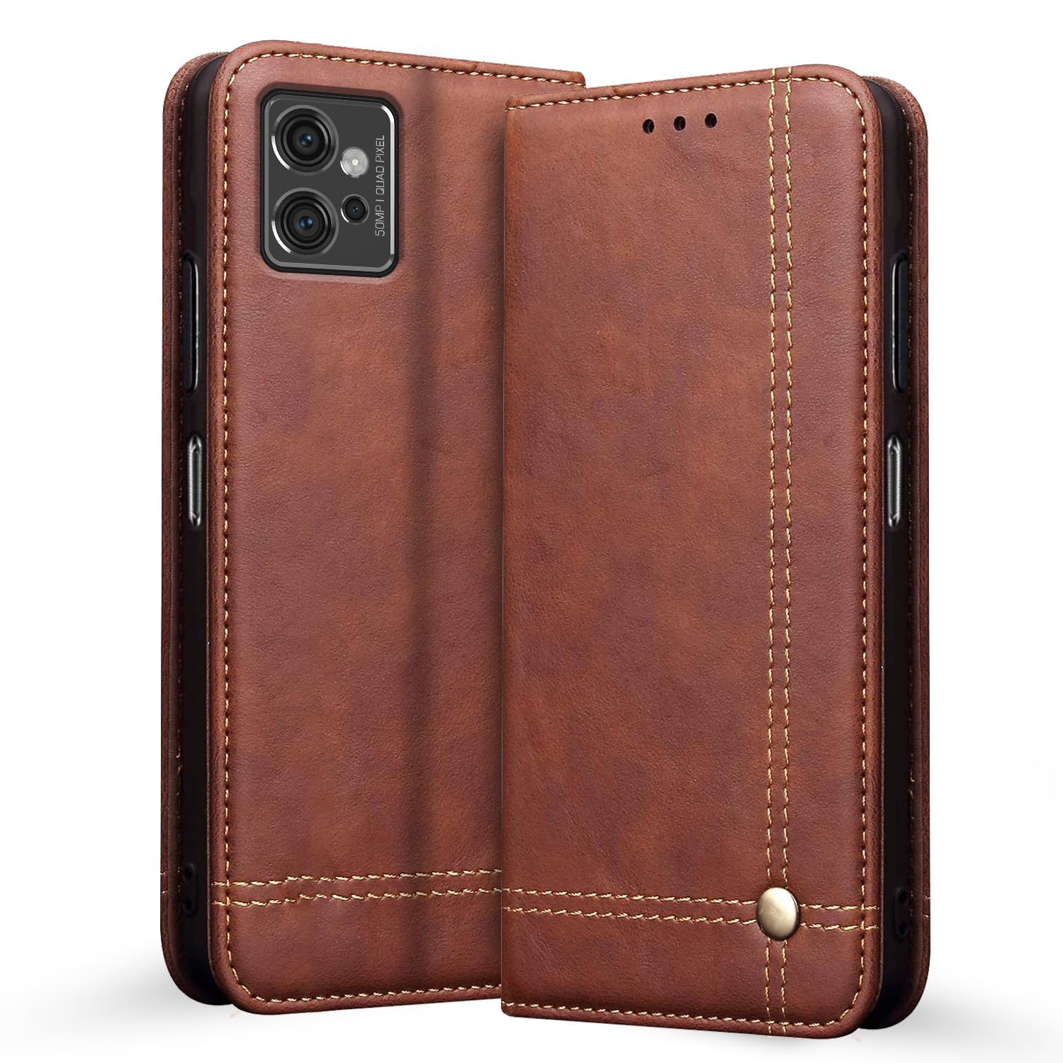 Moto G32 Magnetic Flip Cover -Brown