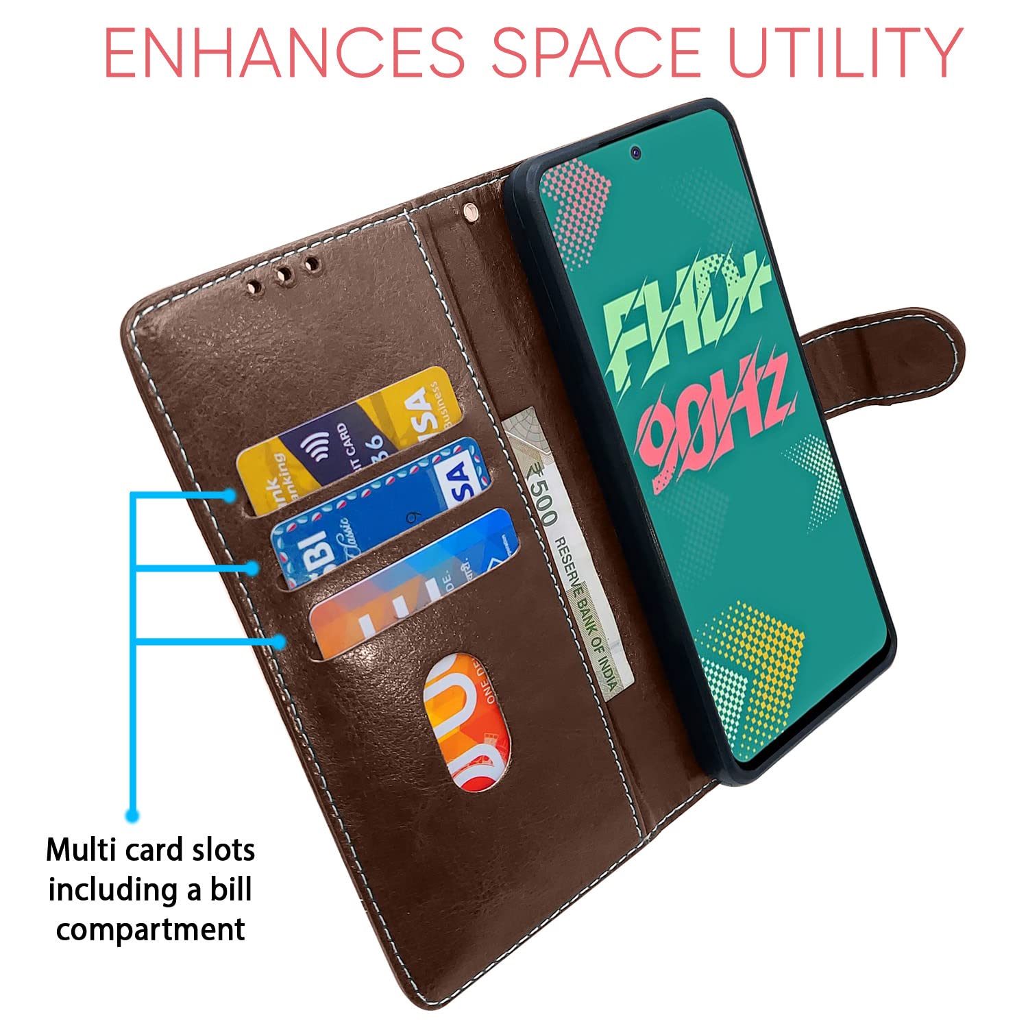 Brown & coffee flip case for Infinix Hot 11s – Pikkme – photo 3