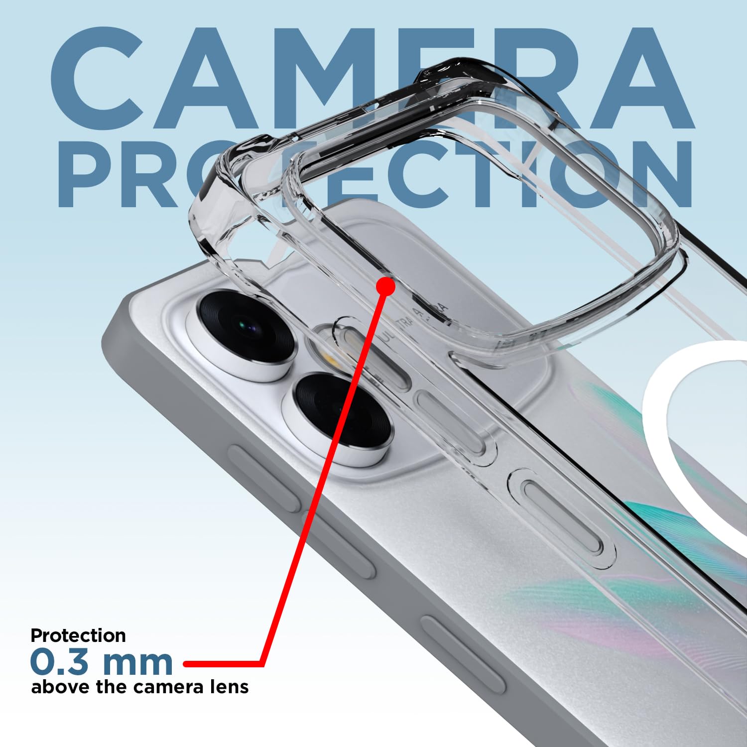 Oppo F33 Pro 5G MagSafe back cover in transparent mag-safe by Pikkme – photo 5