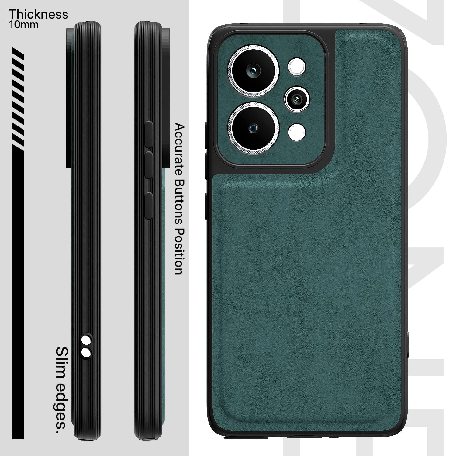 Green Leather back cover for Realme P4 Power 5G – Pikkme – photo 3