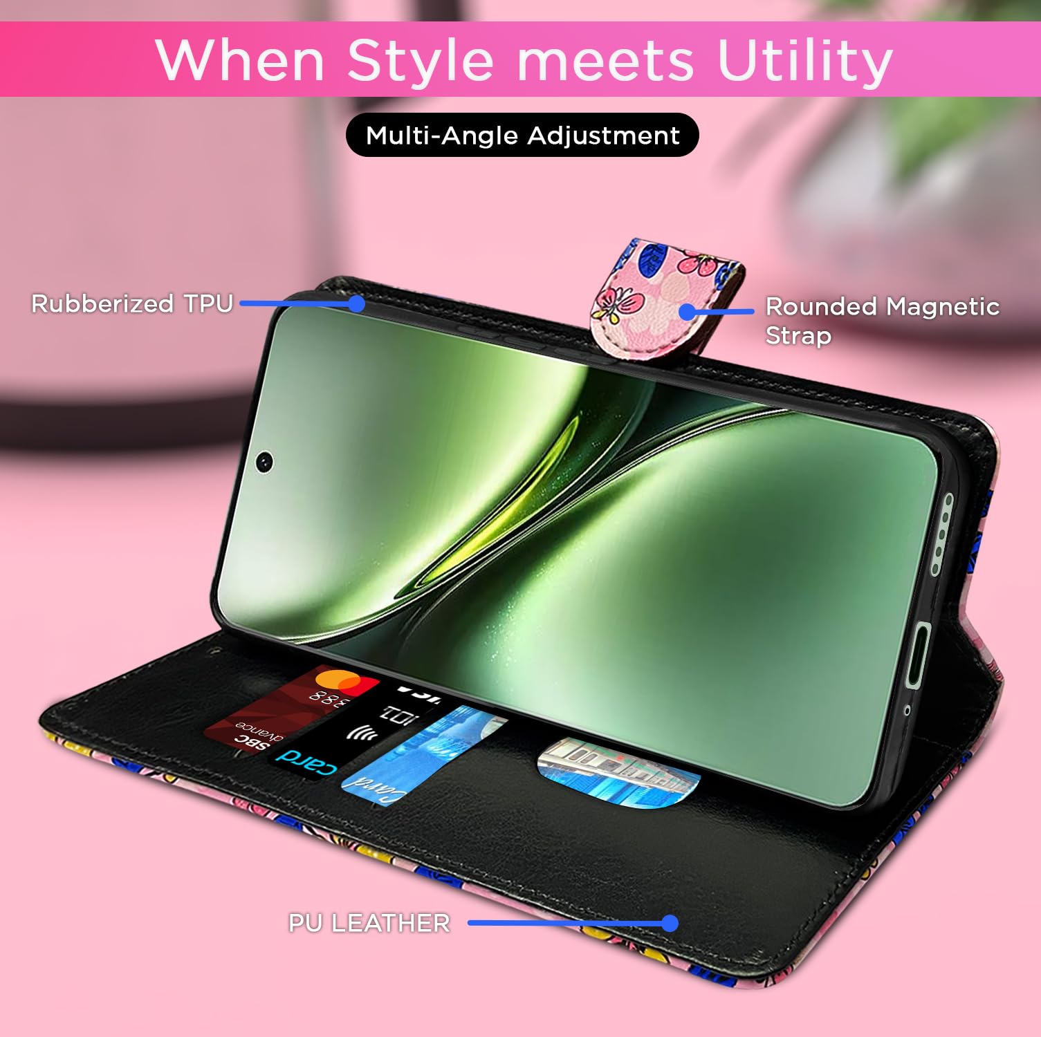 Pikkme pink flower Wallet flip case for Vivo X200 5G – photo 5