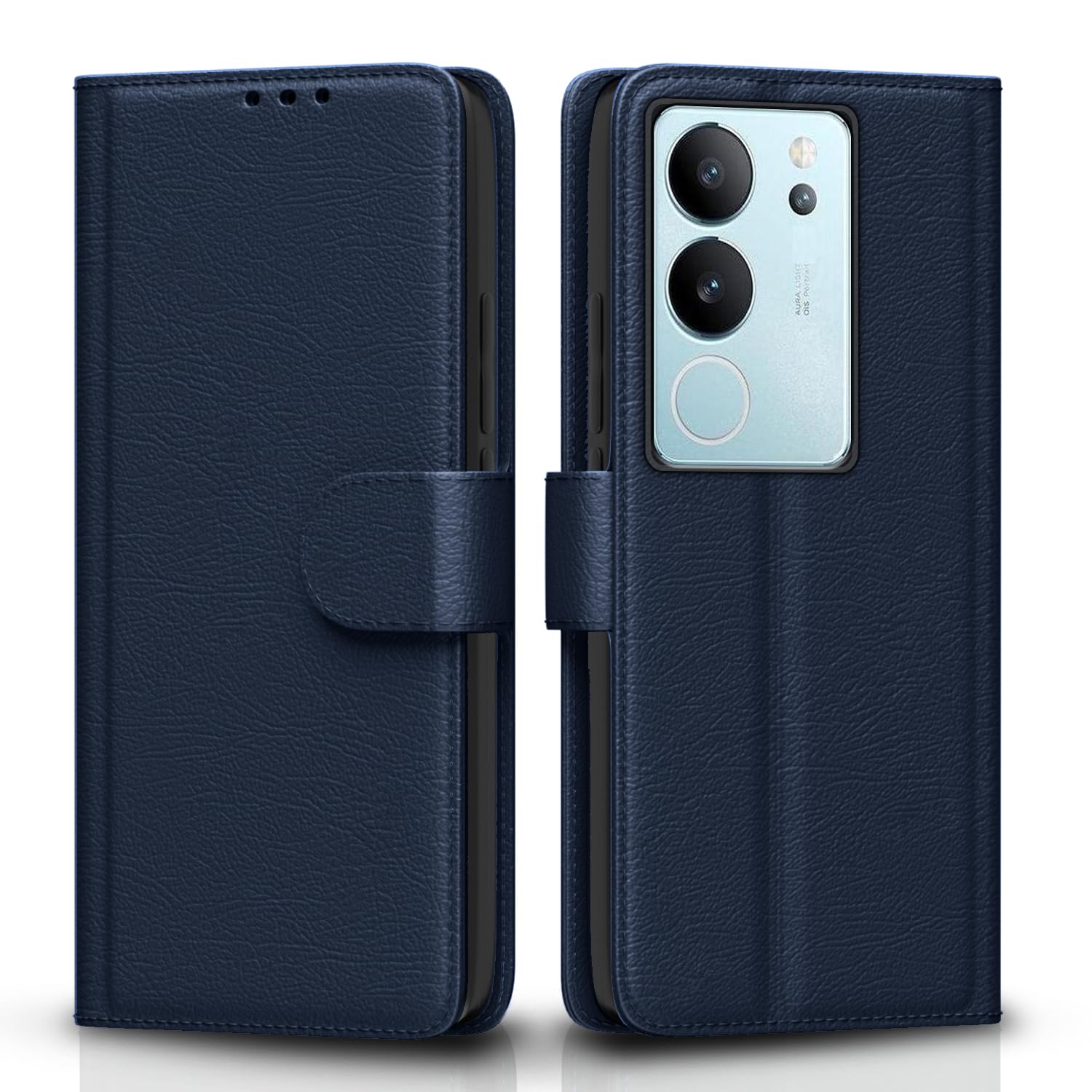 Pikkme blue Wallet wallet flip cover for Vivo V29/V29 Pro 5G